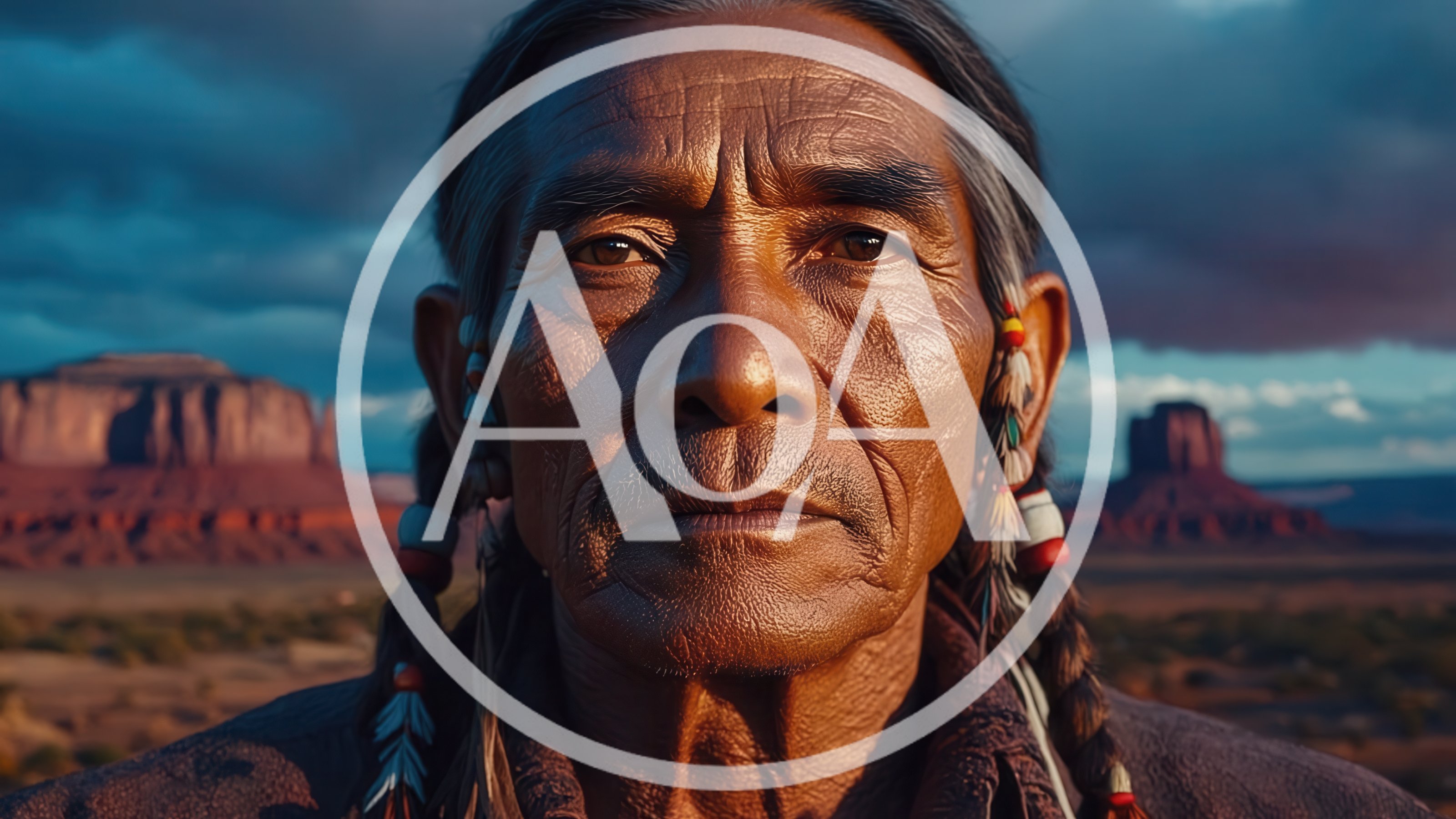 Portrait Of An Elderly Native American Man