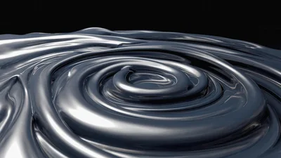 Abstract Liquid Metal Swirl Background