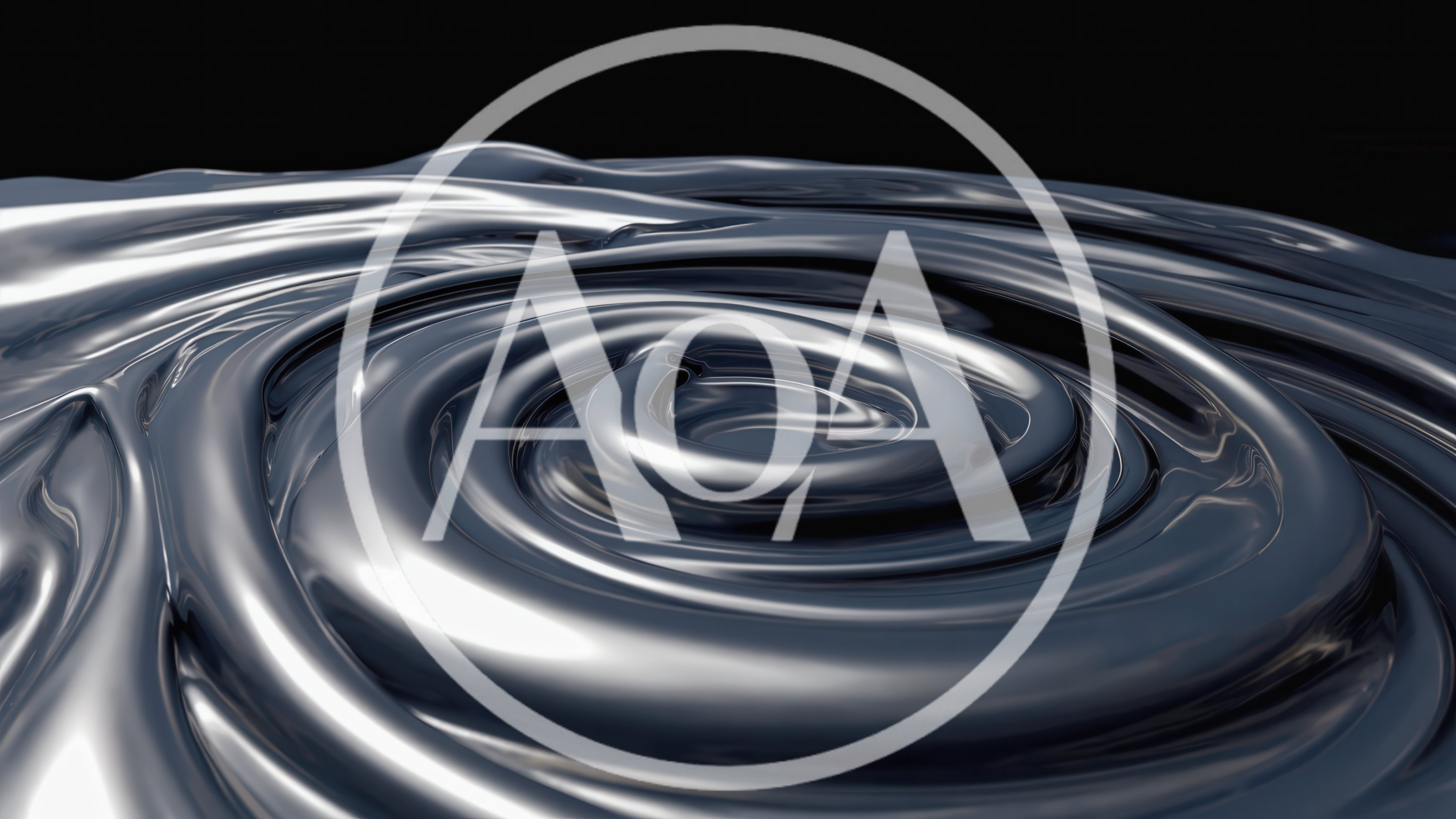 Abstract Liquid Metal Swirl Background