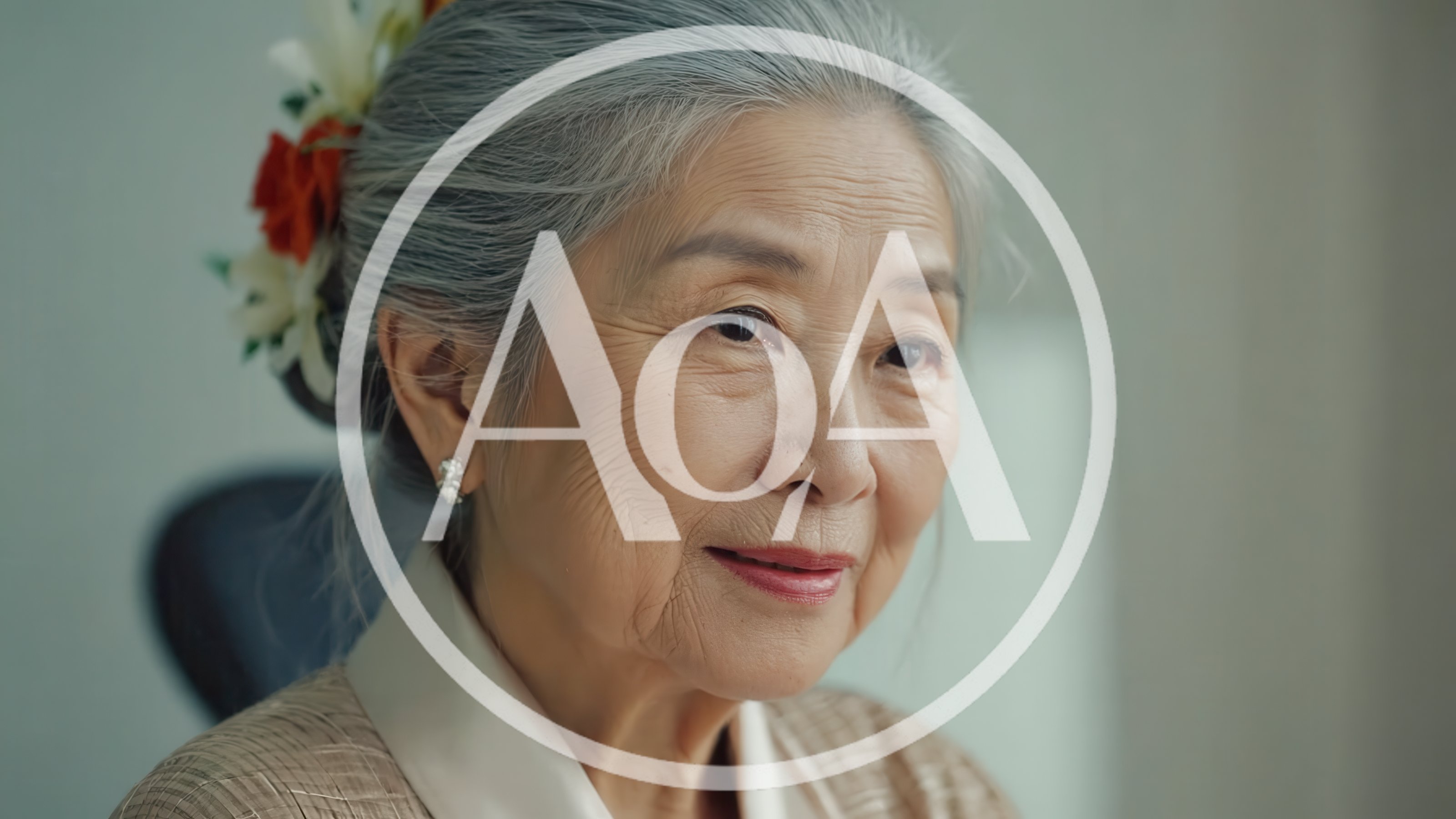 Portrait Of An Elegant Elderly Asian Woman