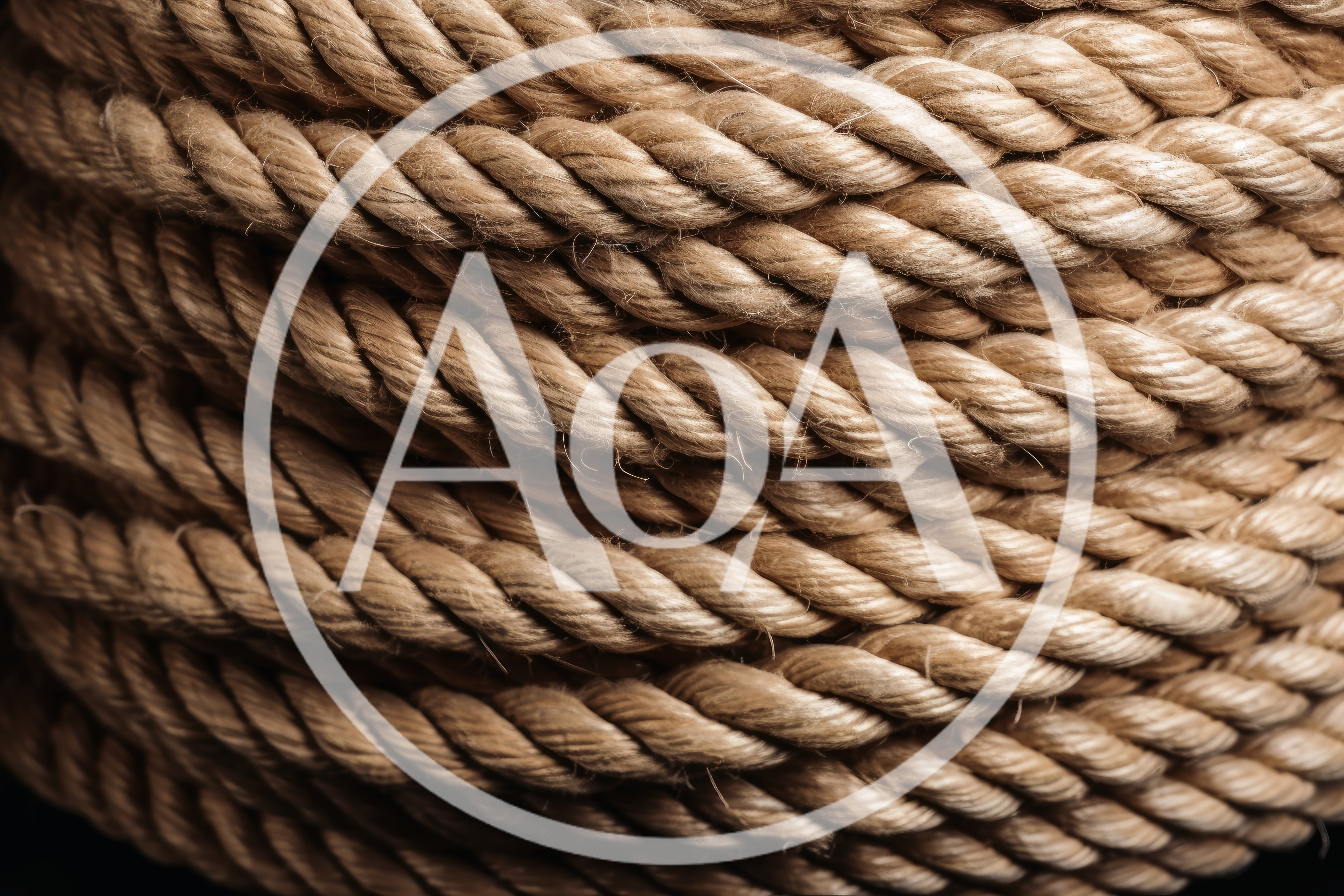 Coiled Natural Fiber Rope Texture Close Up