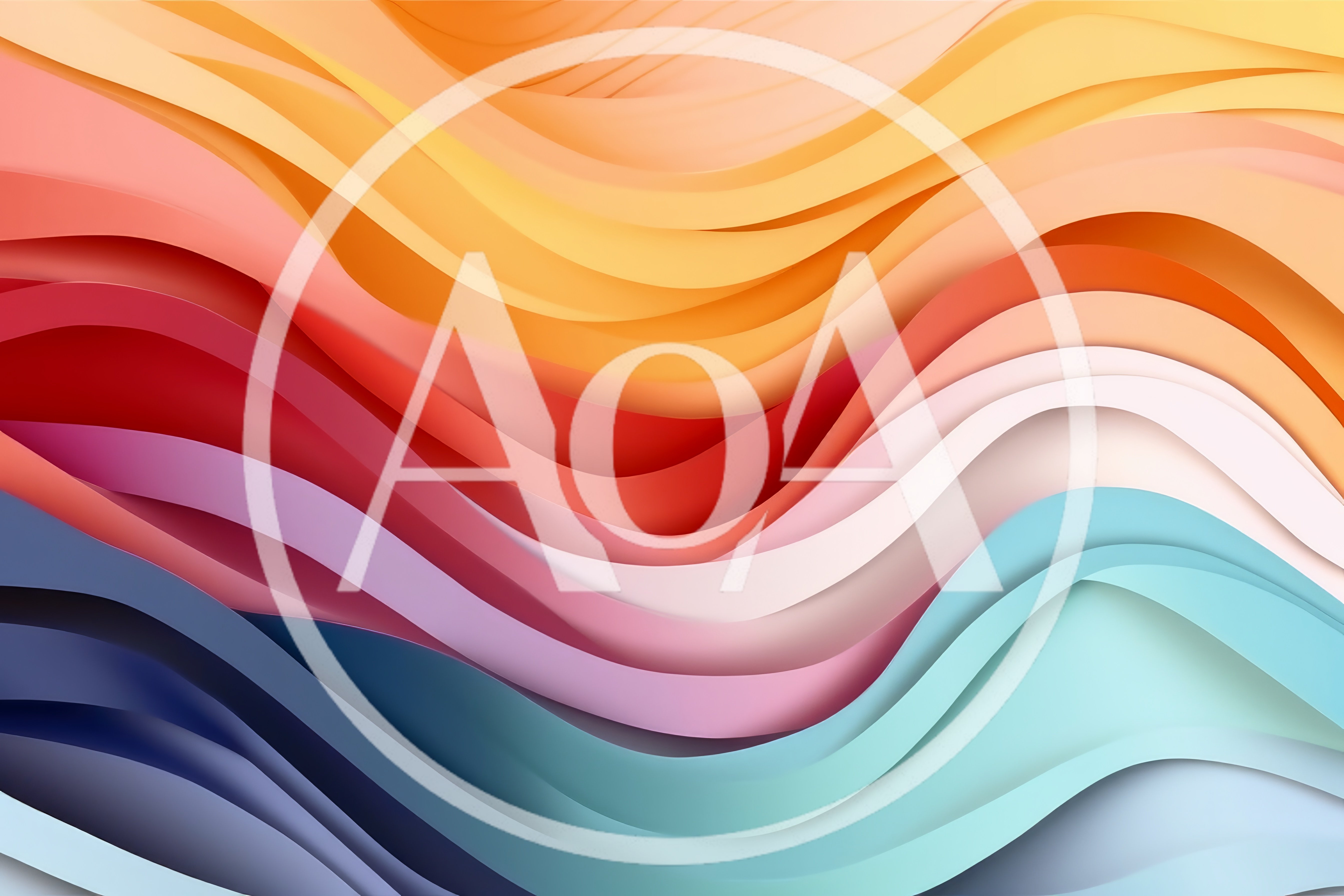 Abstract Background With Flowing Multicolored Wavy Layers