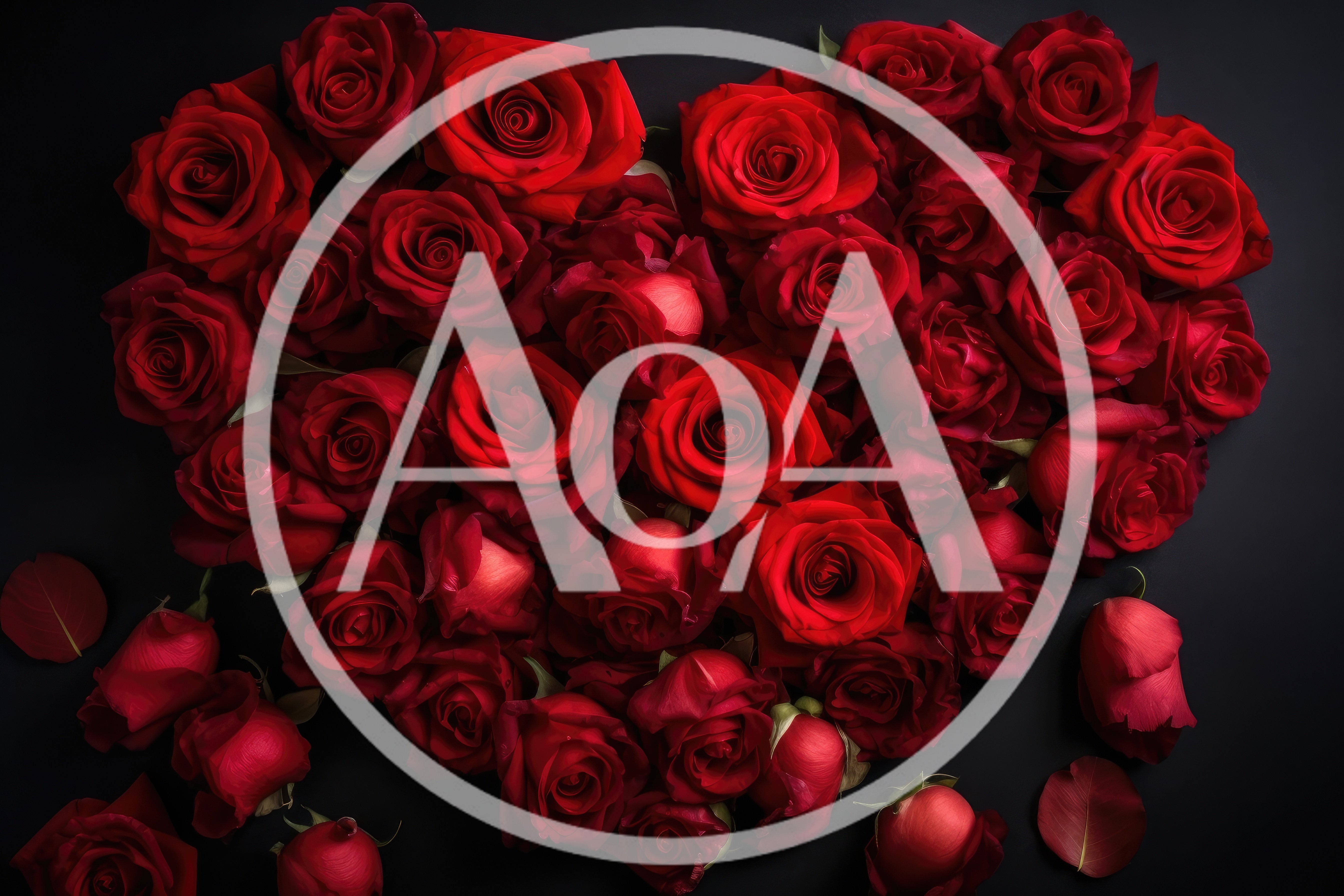 Heart Shaped Arrangement of Red Roses