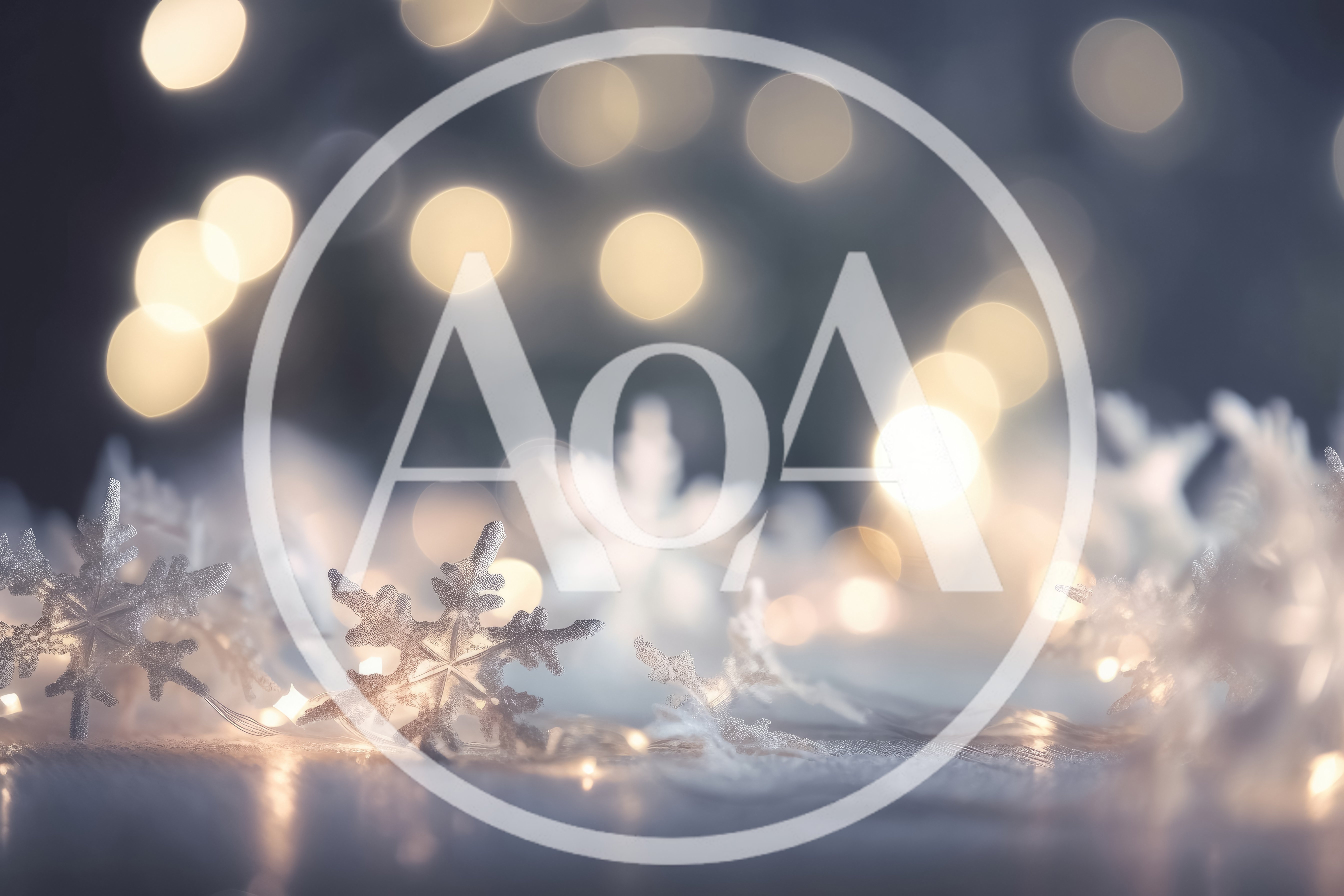 Decorative Snowflake Ornaments With Warm Bokeh Christmas Lights