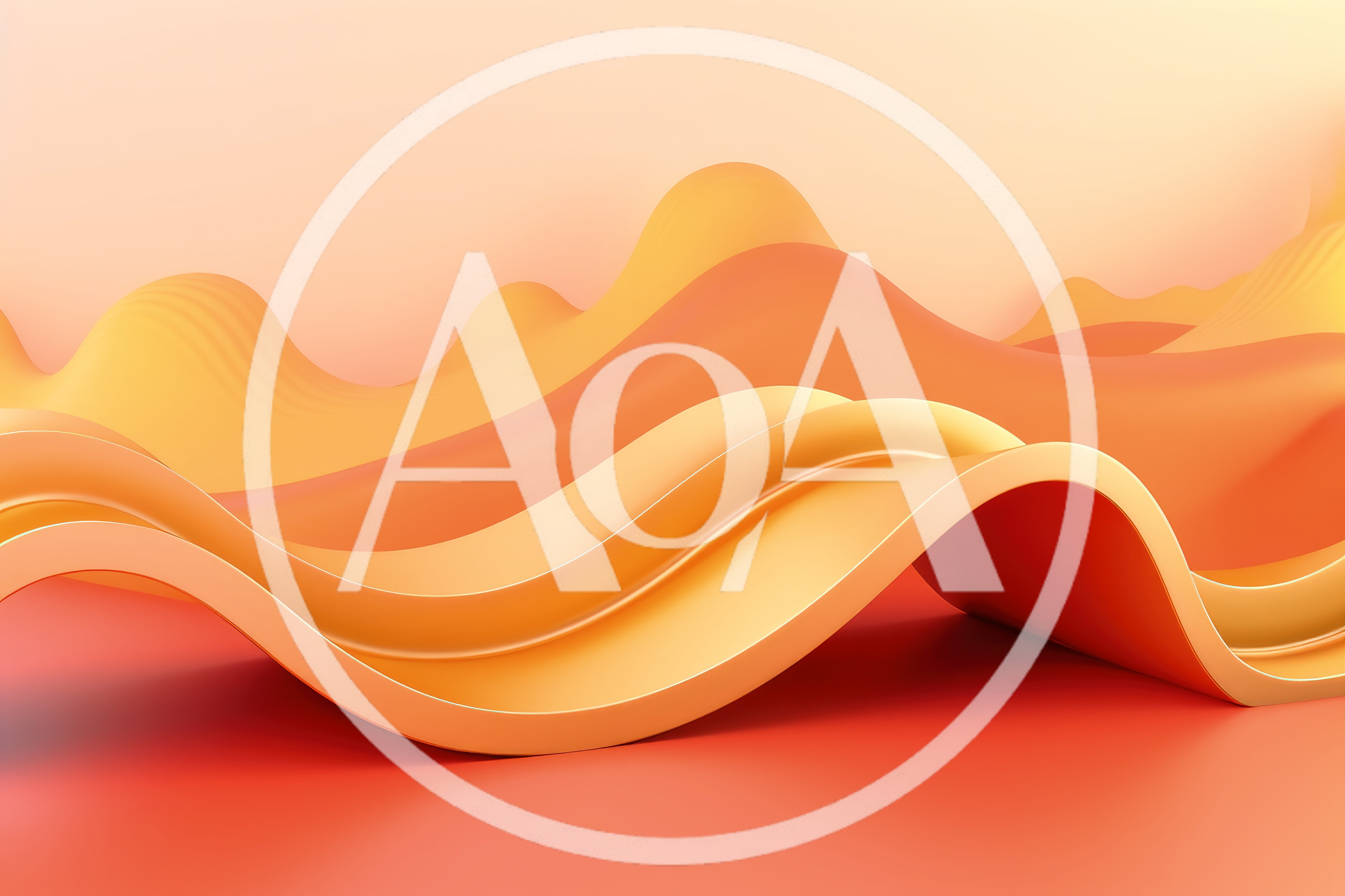 Abstract 3D Wavy Orange And Yellow Background