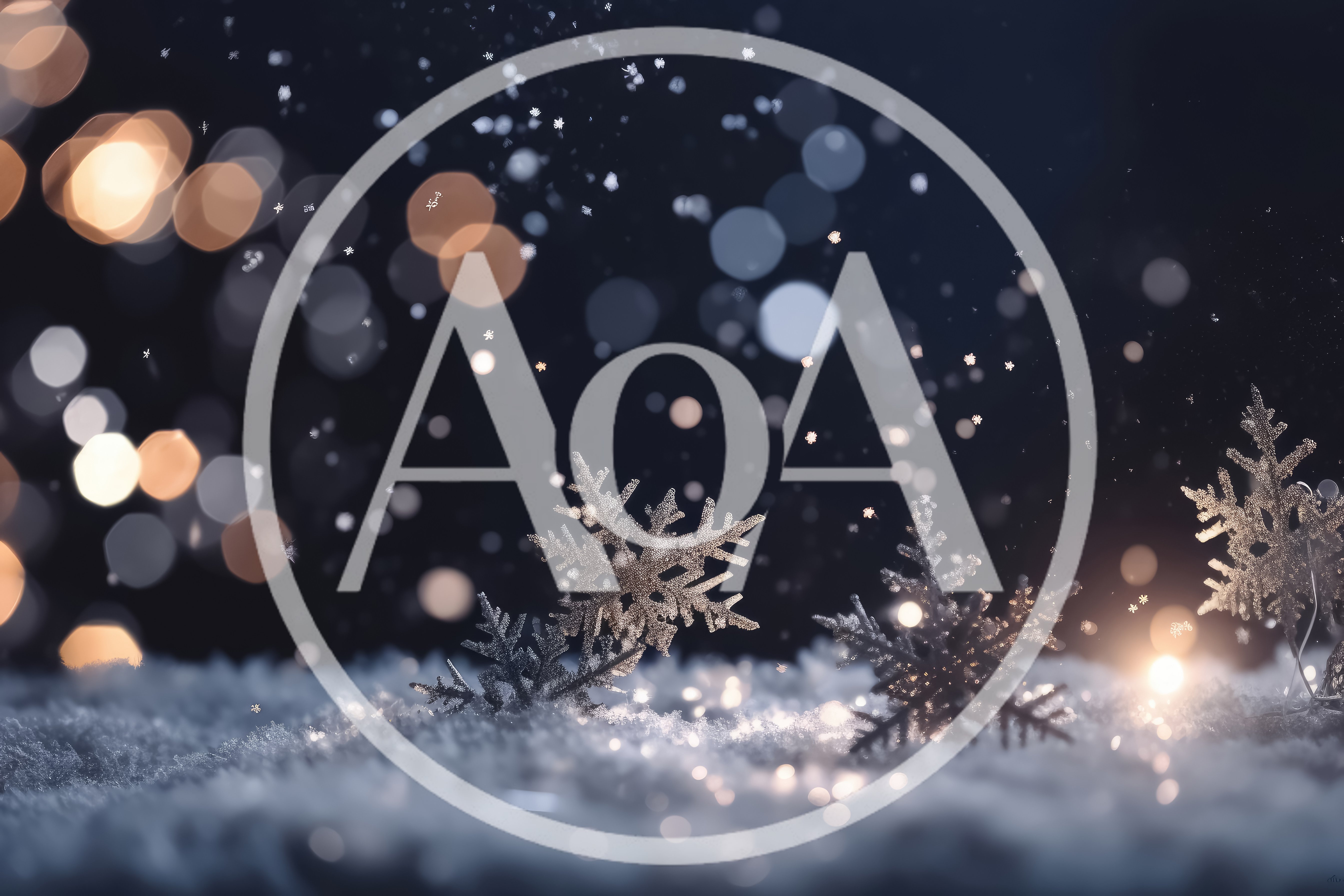 Decorative Snowflake Ornaments Resting On Fresh Winter Snow