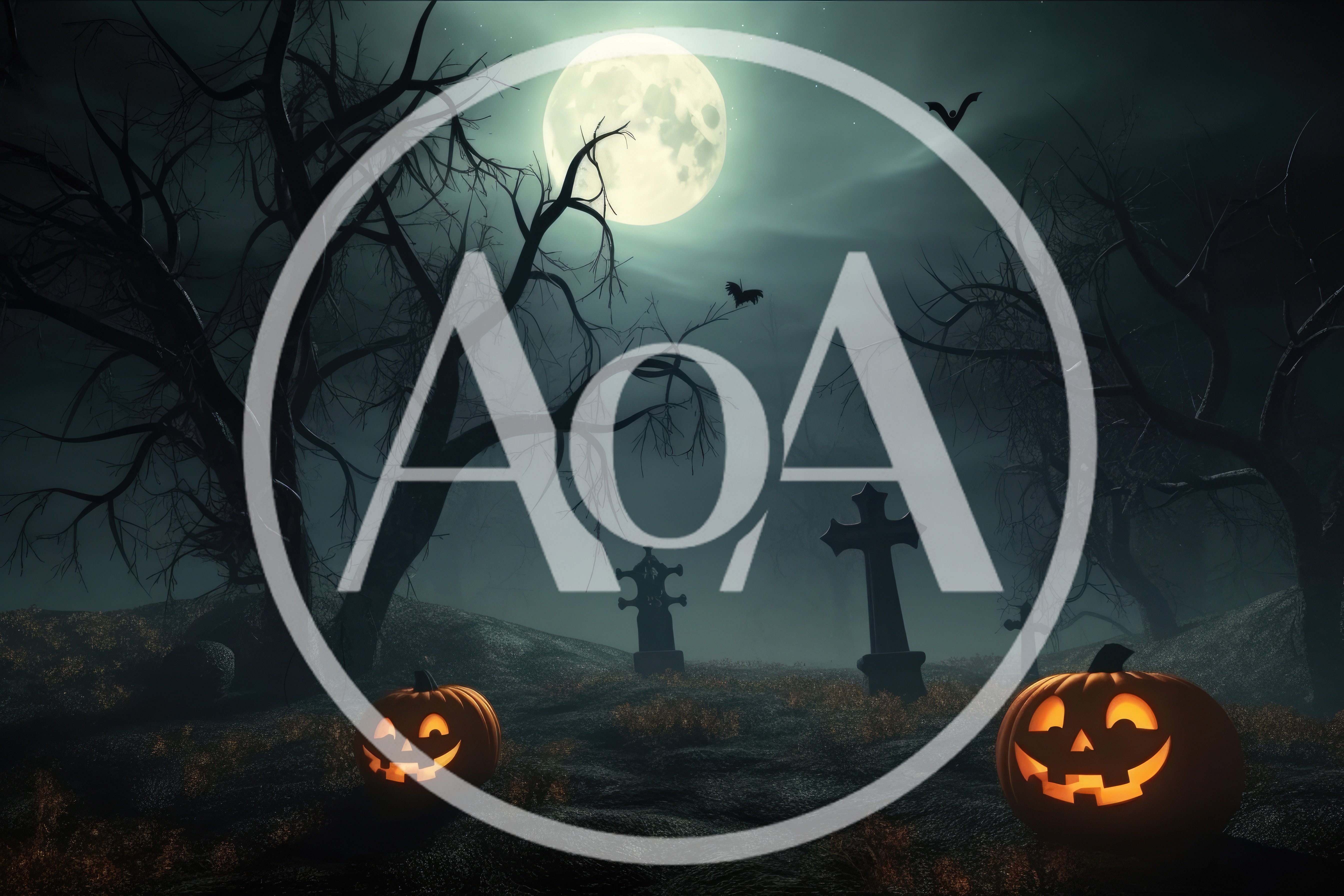 Spooky Halloween Graveyard With Glowing Jack O Lanterns