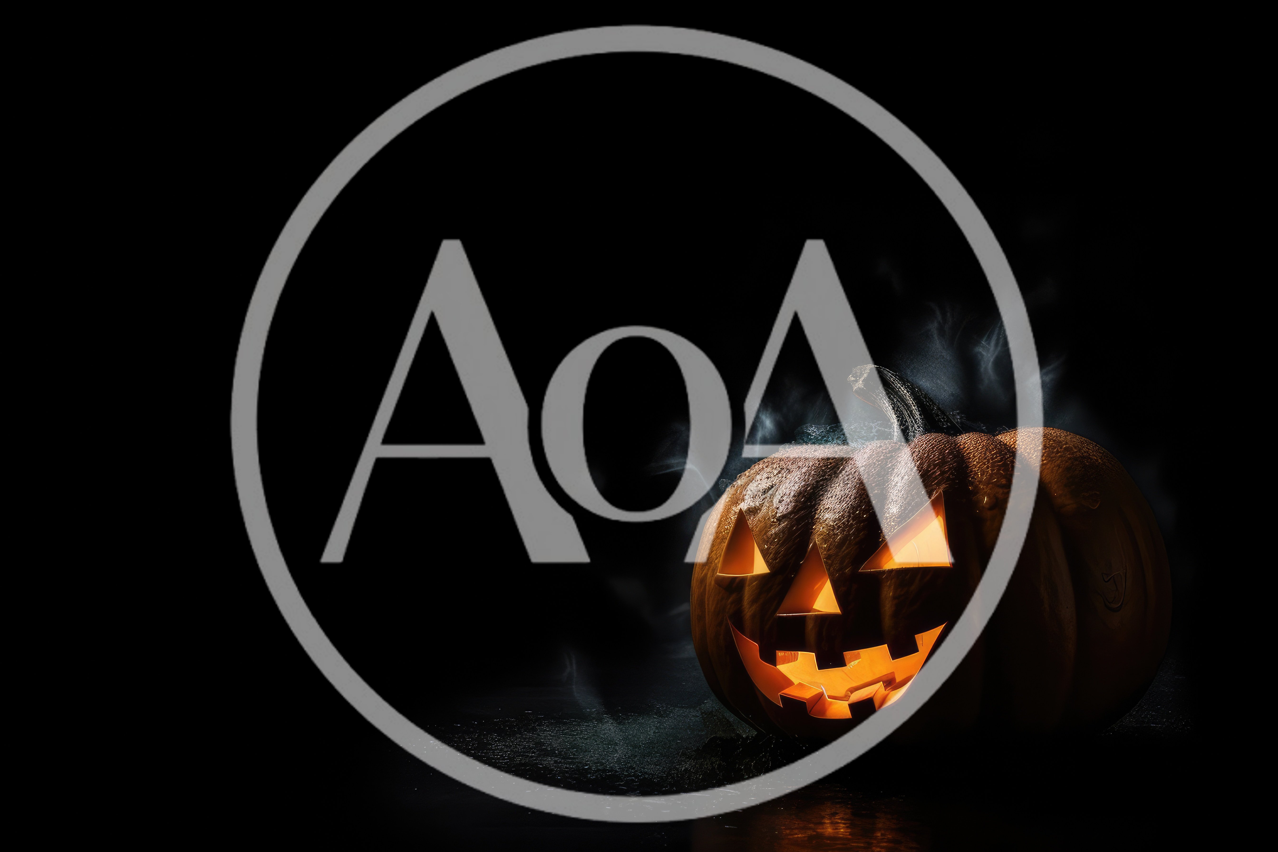 Glowing Jack O Lantern Pumpkin With Wispy Smoke