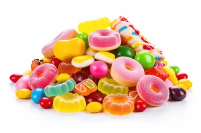 Assorted Colorful Gummy Candies Pile