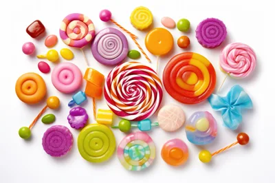 Assorted Colorful Lollipops and Hard Candies