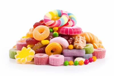 Assorted Colorful Gummy Candy Pile
