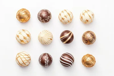 Collection of Decorative Chocolate Christmas Ornaments