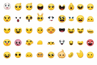 Collection Of Various Cartoon Emoji Faces