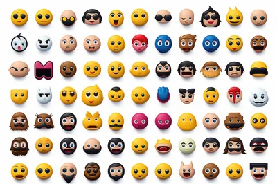 Collection Of Diverse Cartoon Character Face Emojis