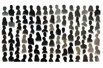 Collection Of Diverse Human Head Silhouettes