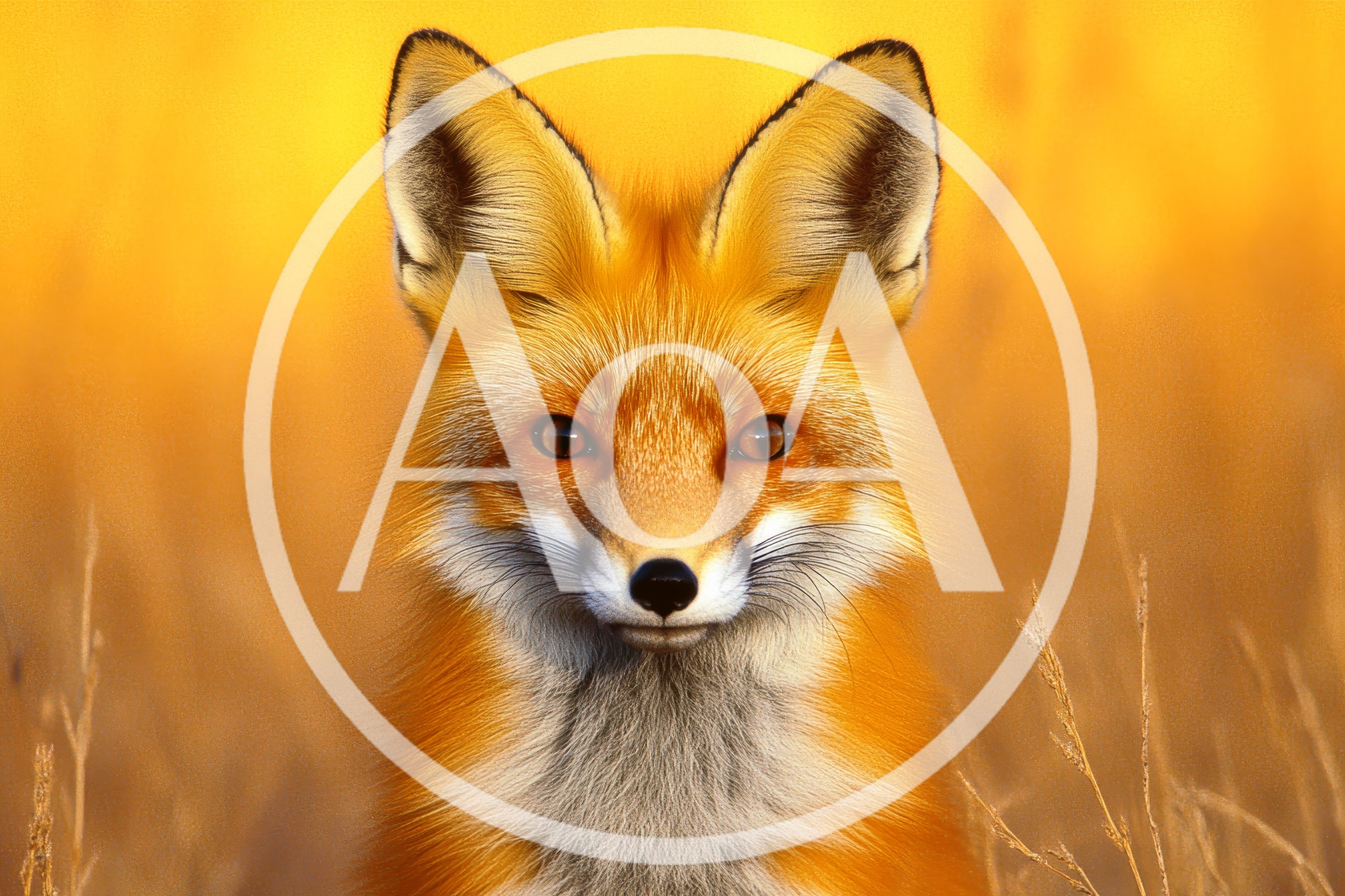 Portrait Of A Red Fox In Golden Grass