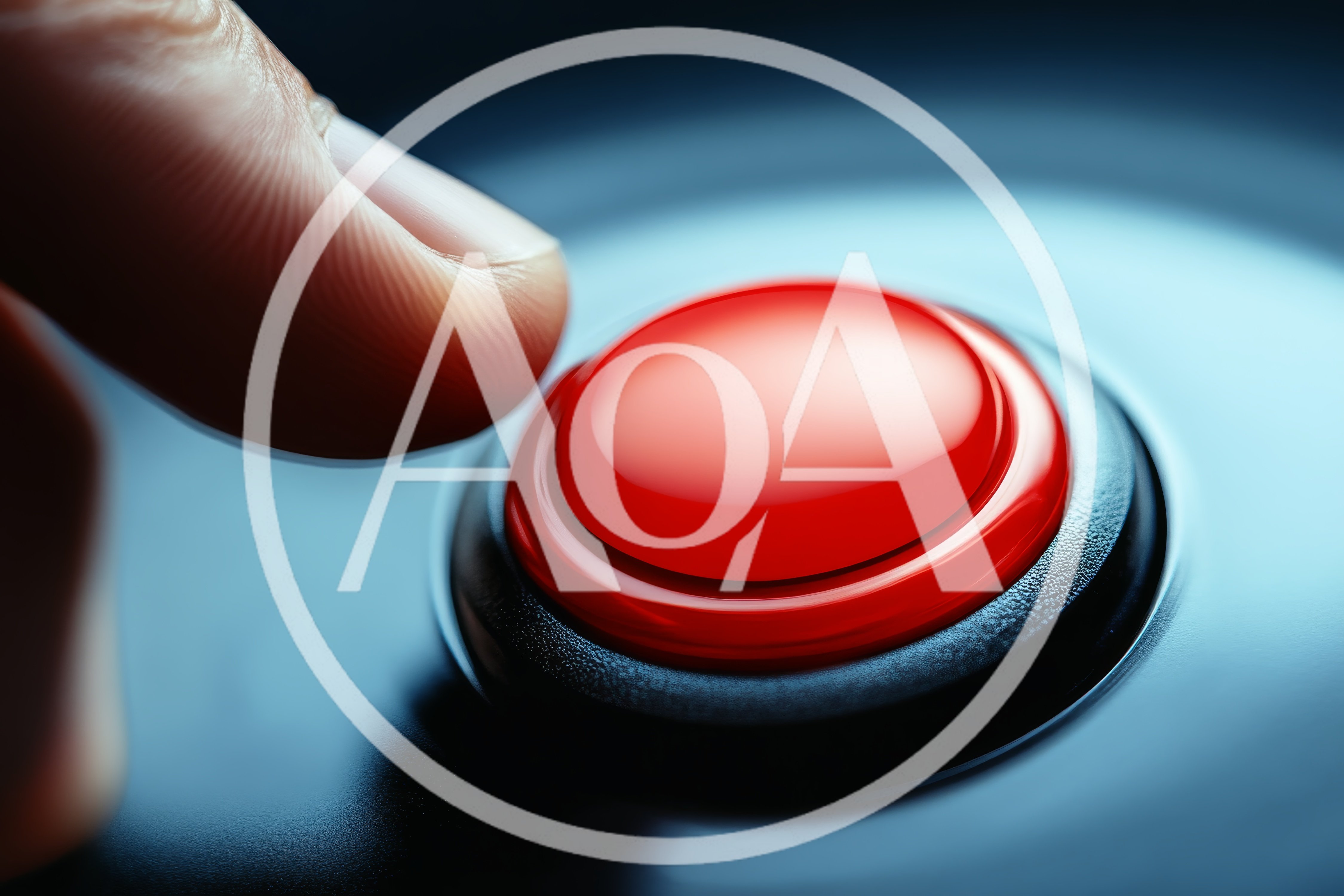 Finger About To Press A Large Red Button