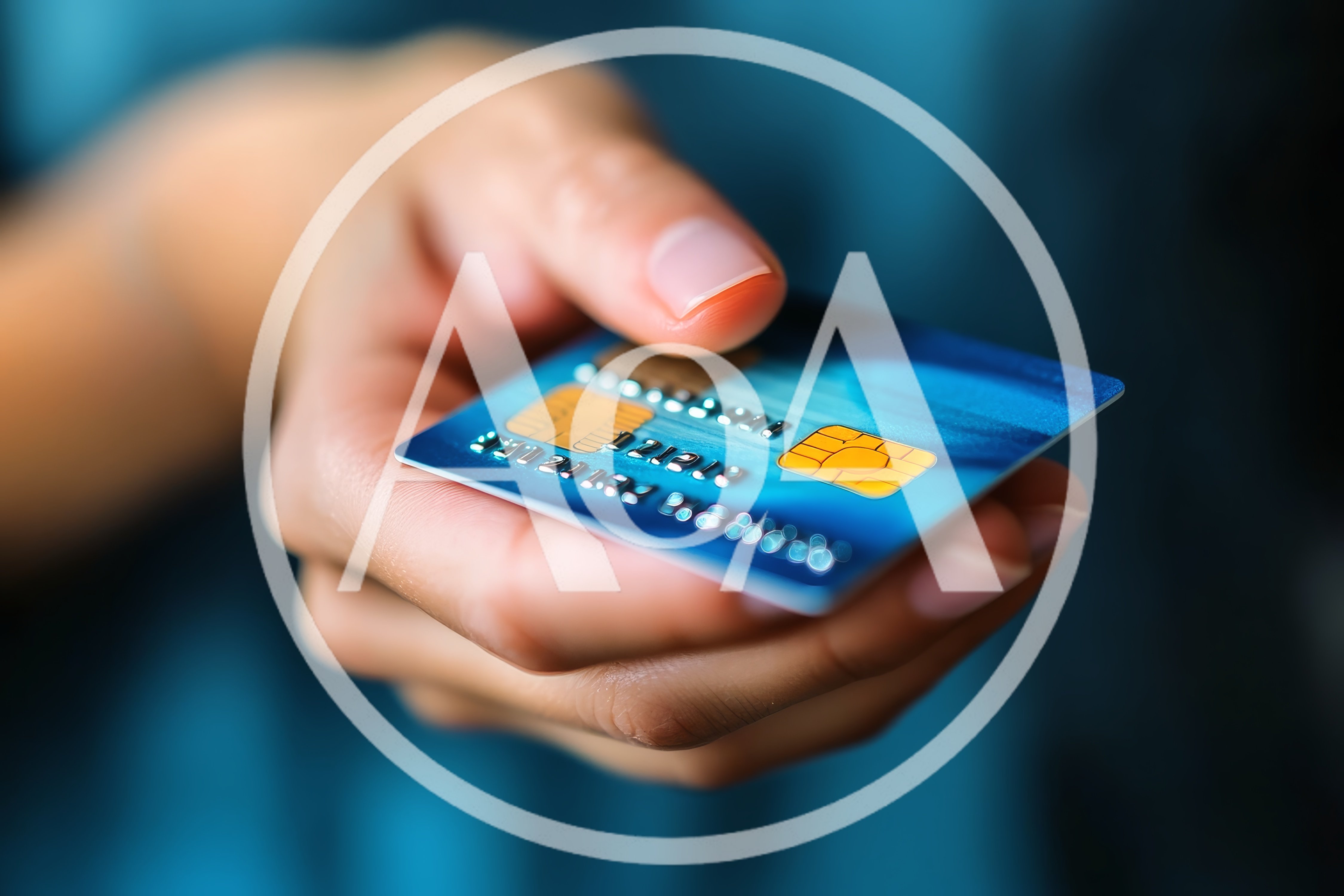 Close Up Of A Person Holding A Credit Card