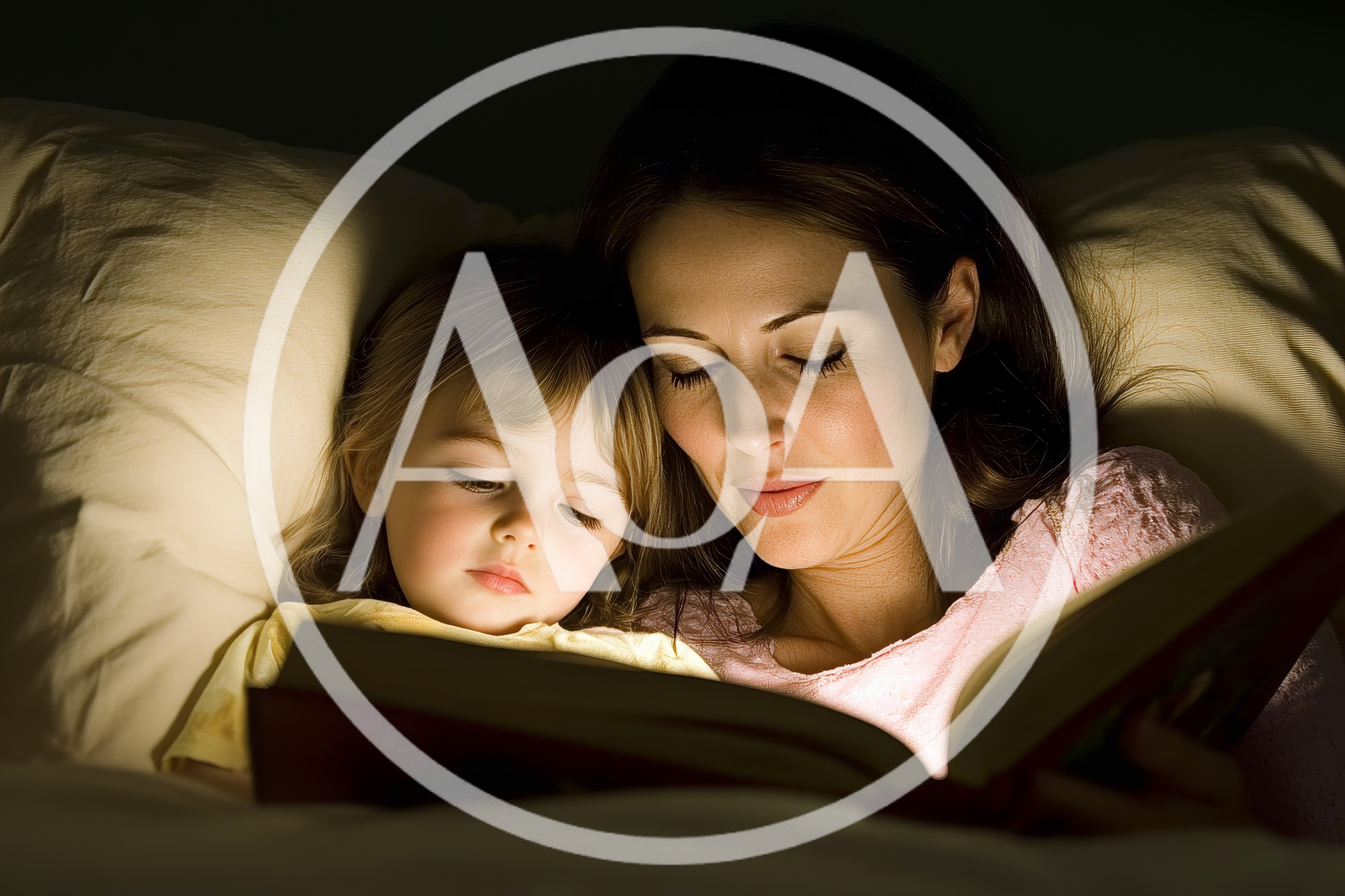 Mother Reading Bedtime Story To Young Daughter