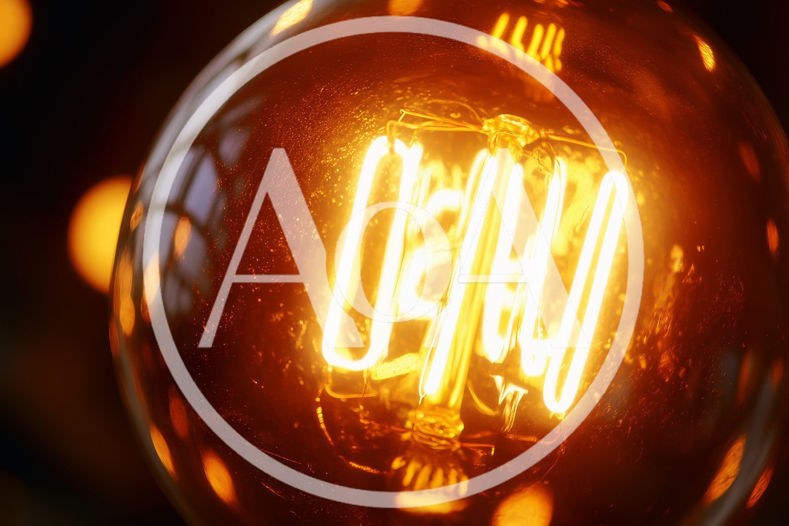 Close Up Of Glowing Vintage Edison Light Bulb
