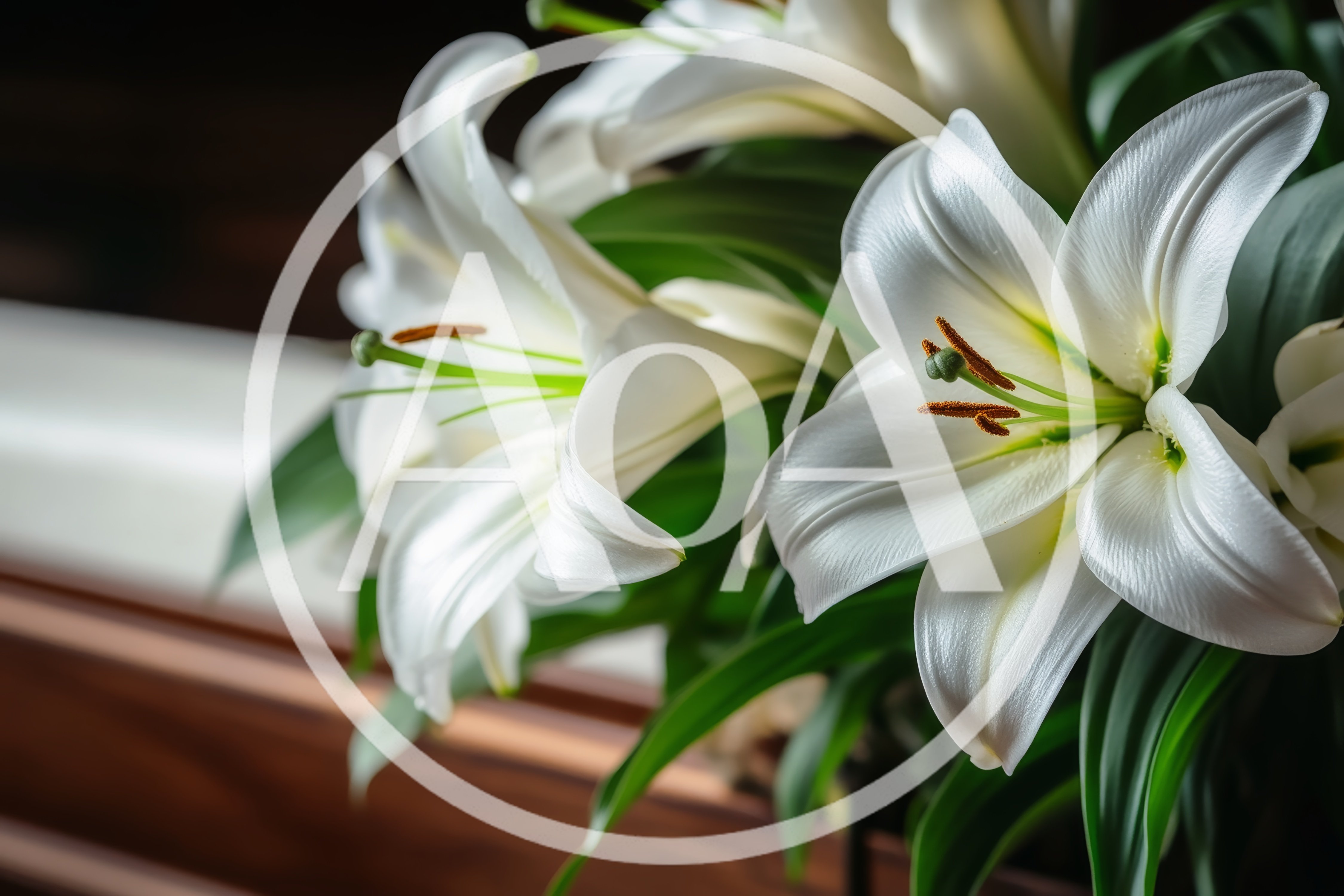 Elegant White Lily Flowers In A Floral Arrangement