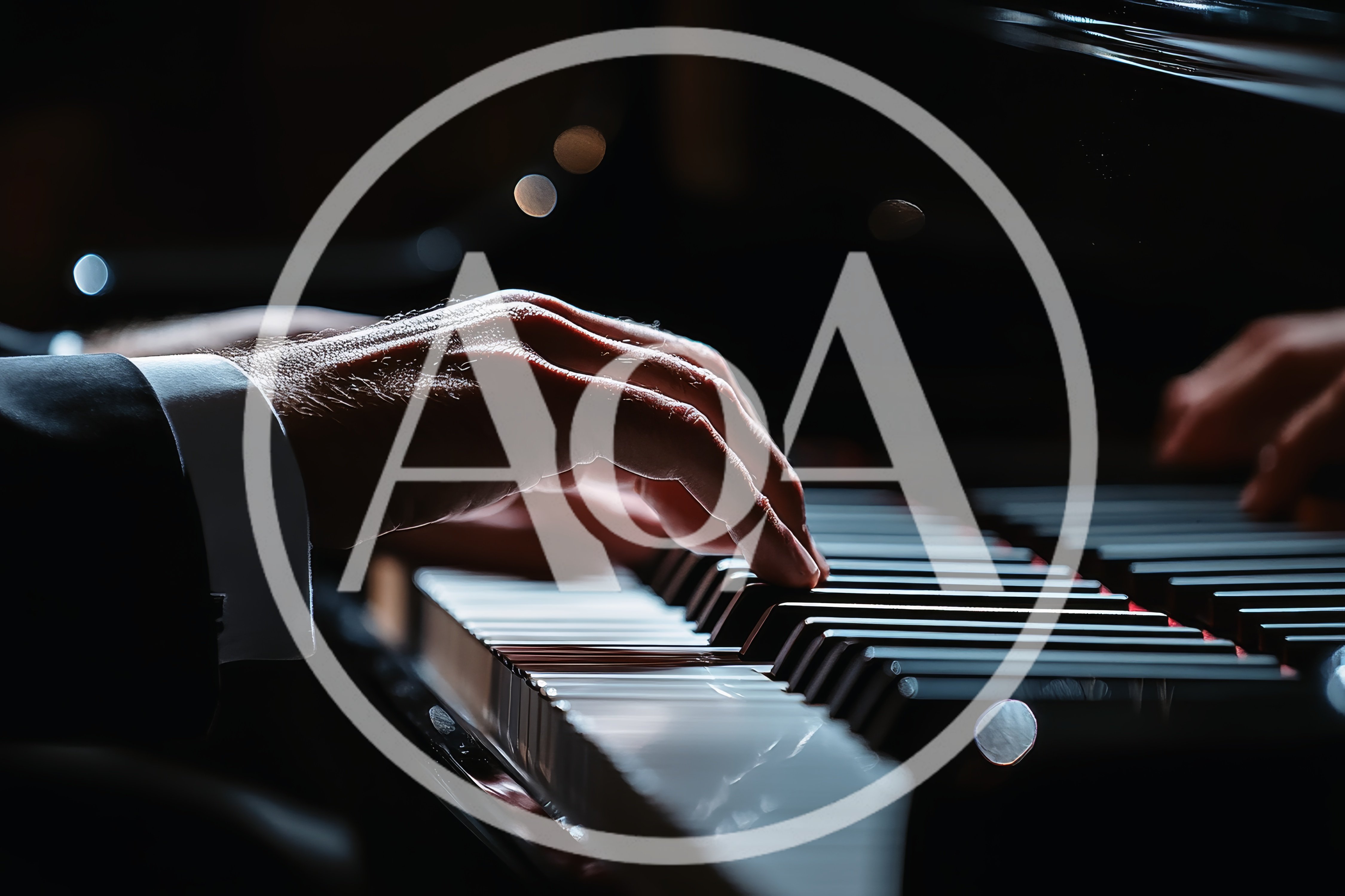Close Up Of Pianist Hands Playing Grand Piano