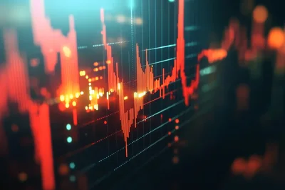 Abstract Financial Stock Market Data Visualization