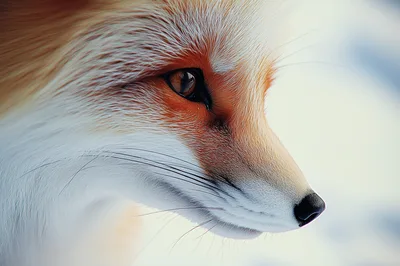 Close Up Portrait Of A Red Fox