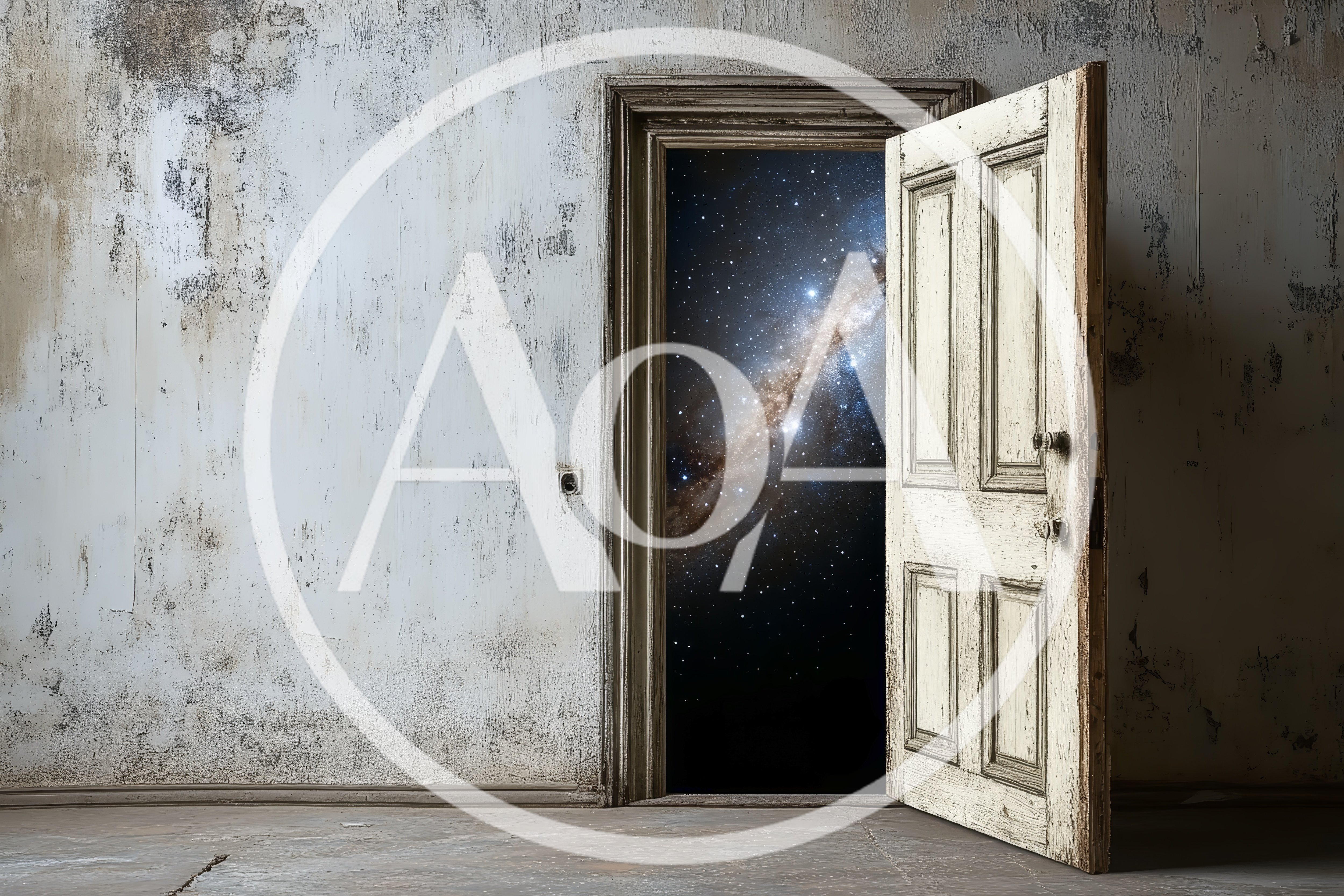Open Door Revealing A Cosmic Galaxy View
