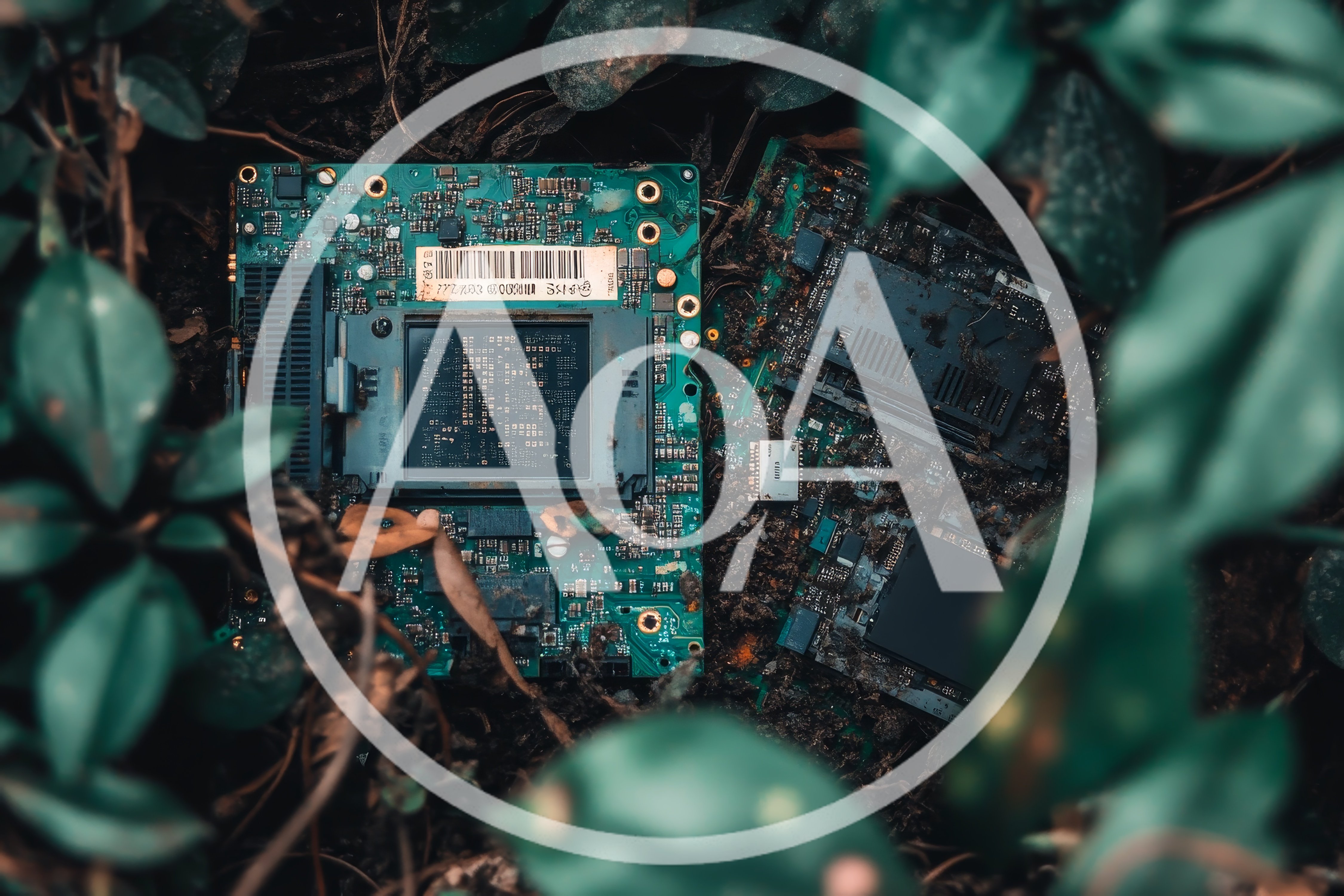 Discarded Electronic Circuit Boards In The Soil