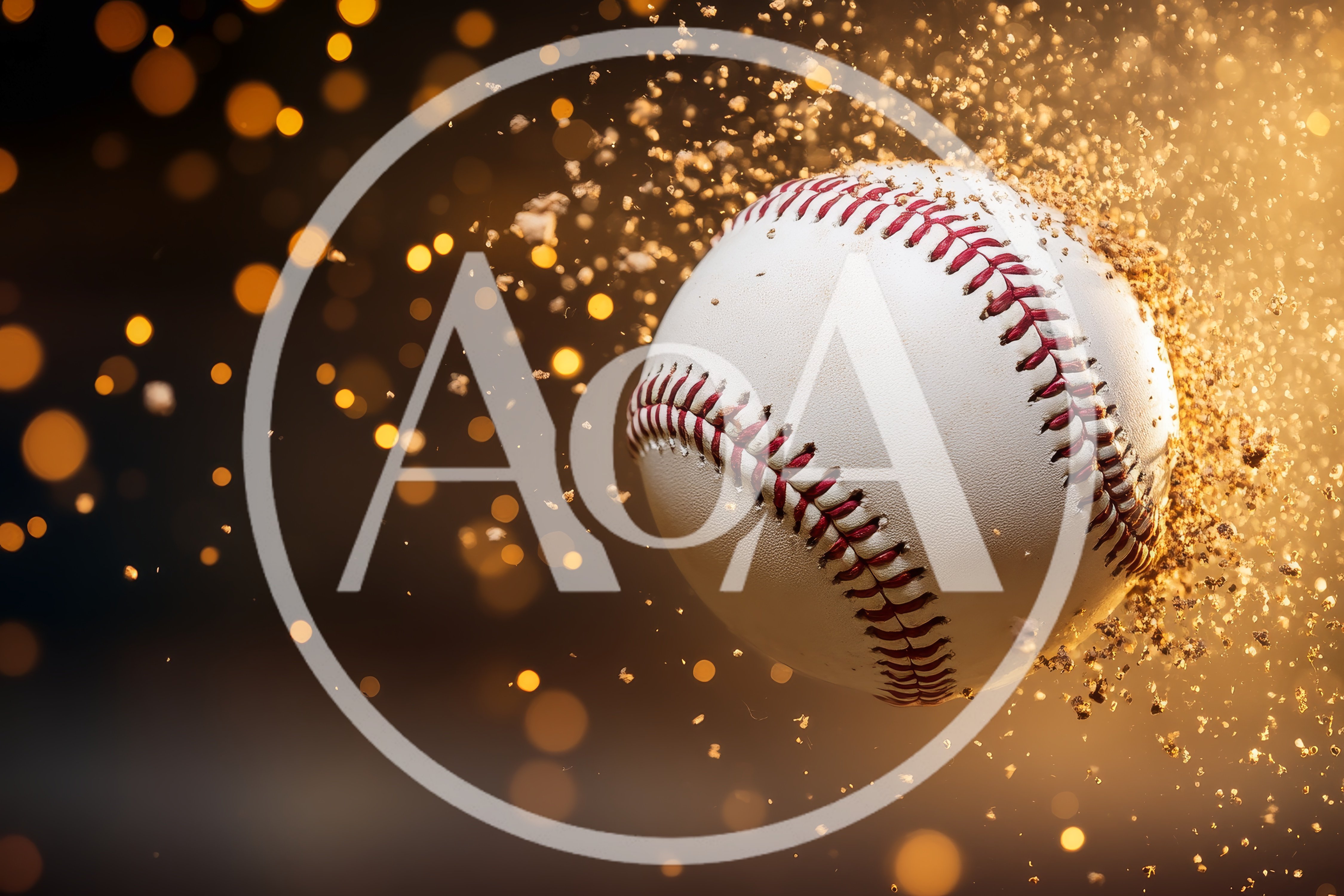 Baseball Flying Through Air With Dust Particles
