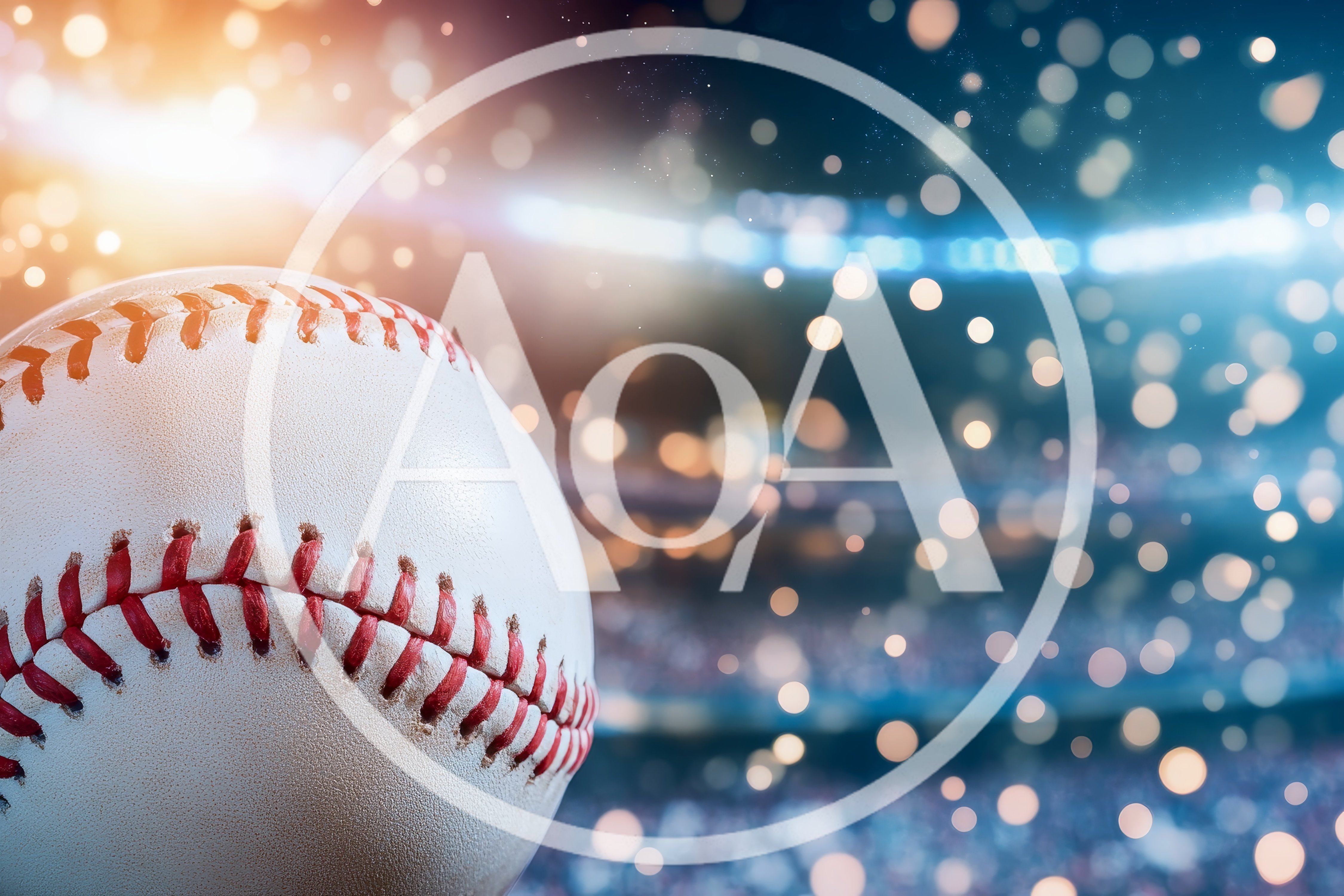Baseball Resting In A Blurred Stadium Setting