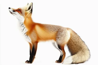 Full Body Portrait Of A Red Fox Standing