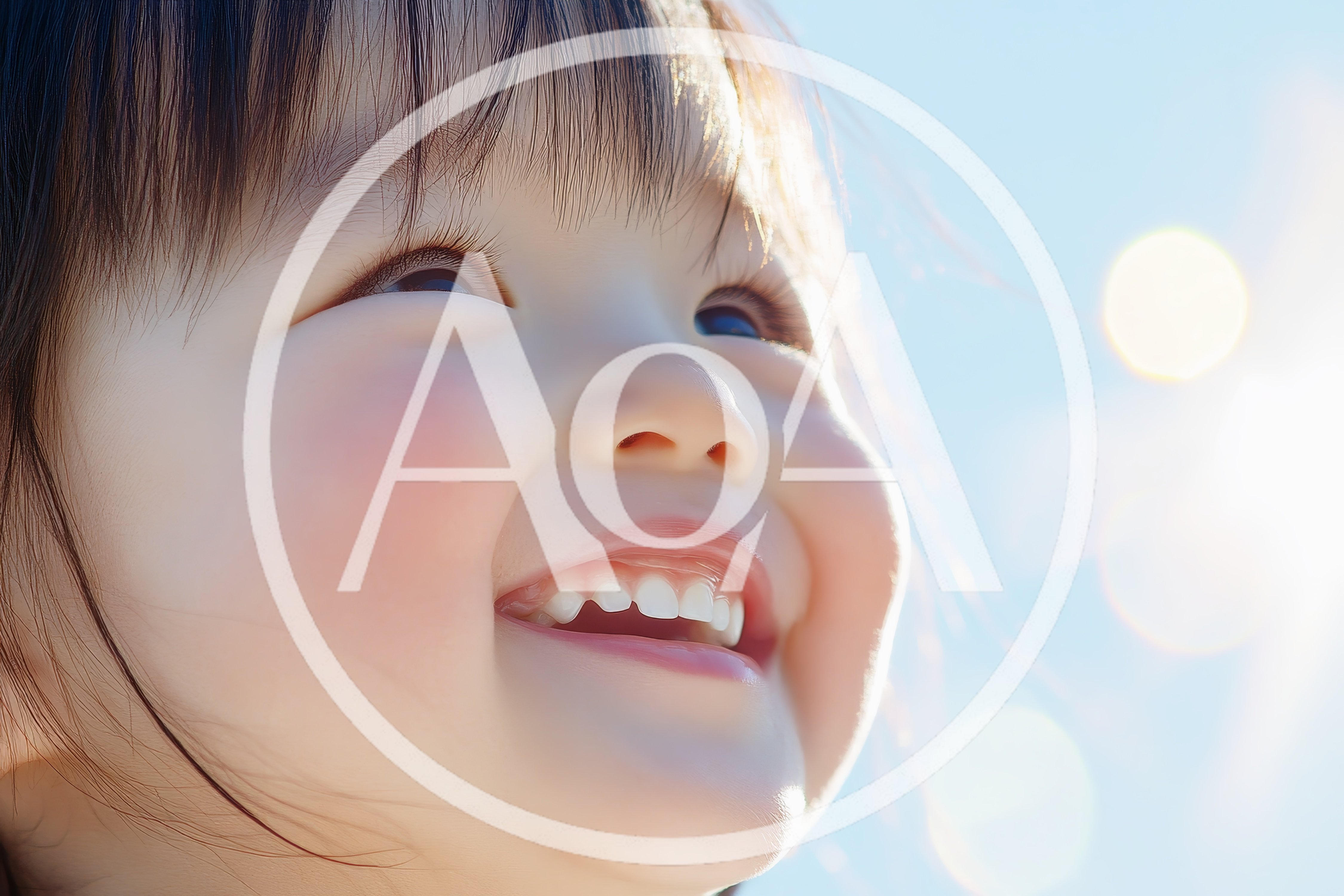 Close Up Portrait Of A Smiling Toddler Girl