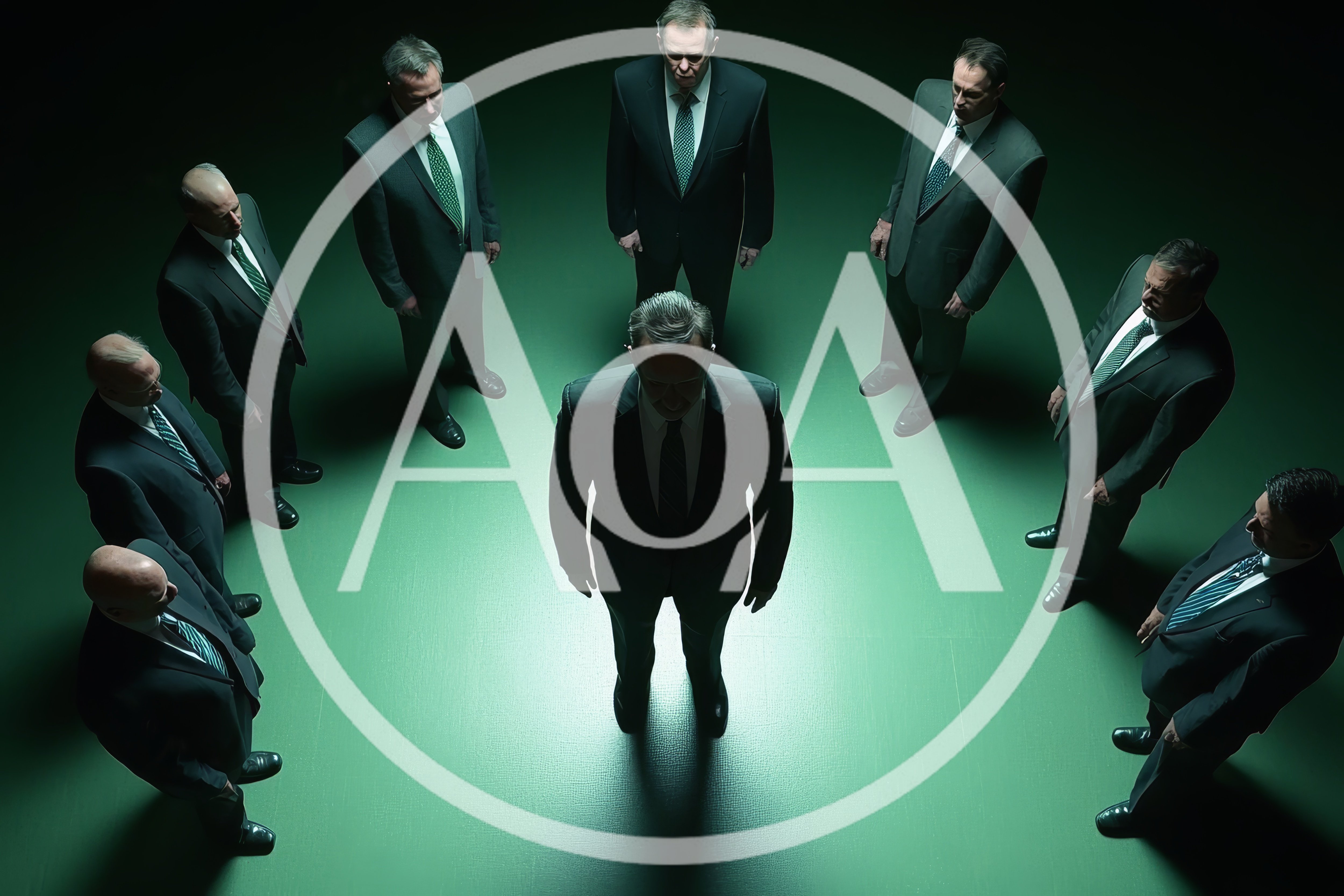 Group Of Businessmen Standing In A Circle