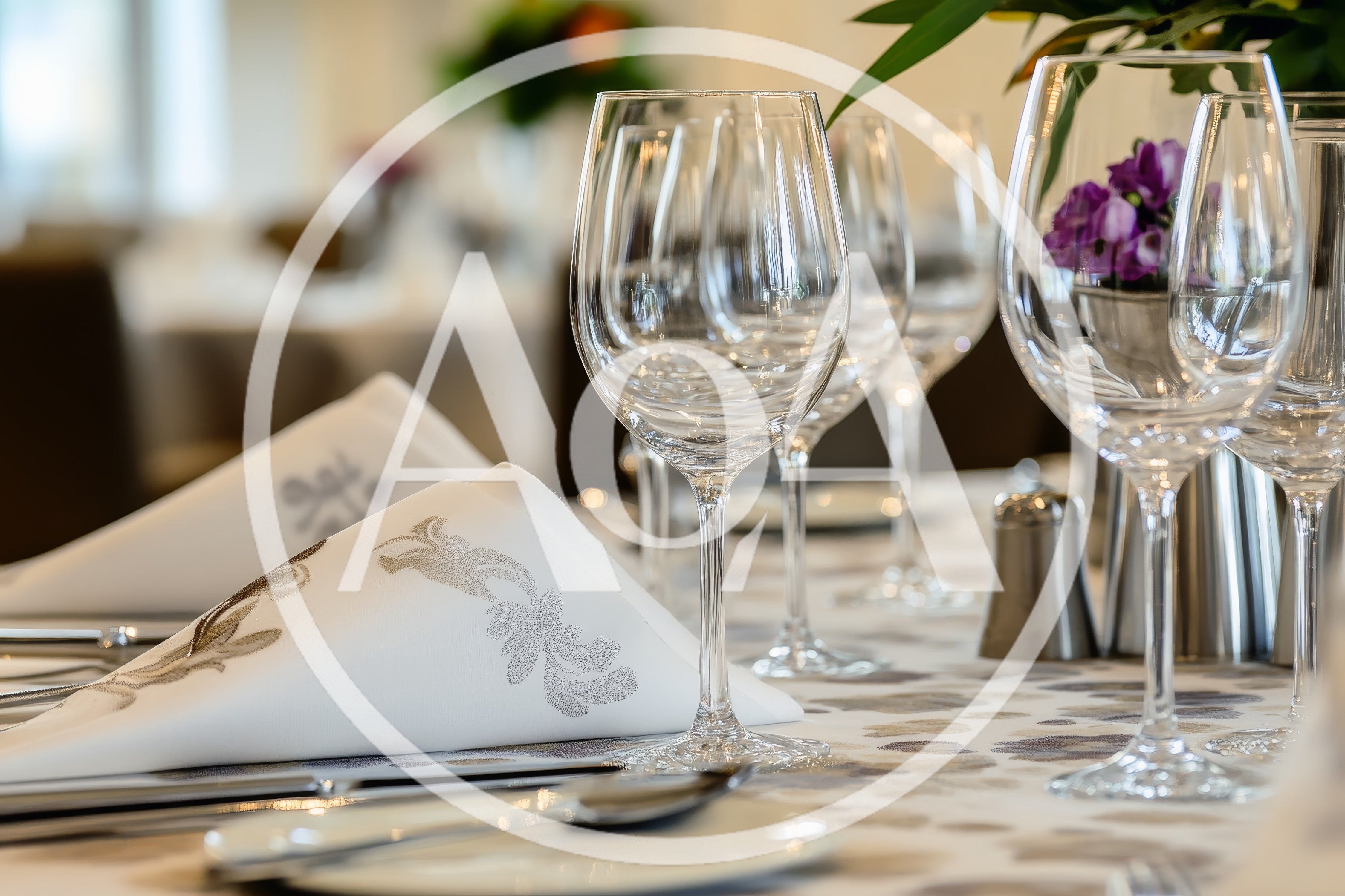 Elegant Table Setting In A Fine Dining Restaurant