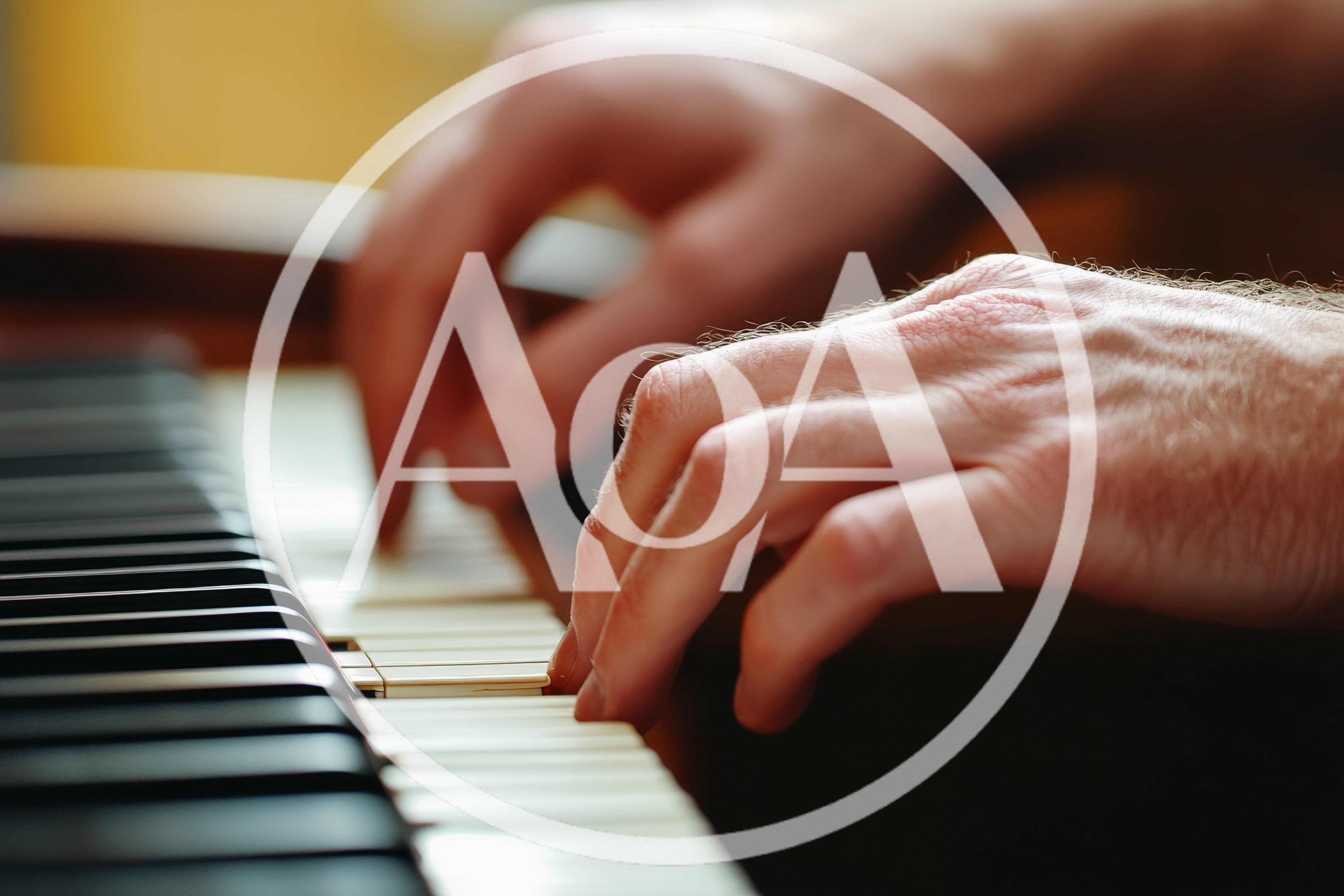 Close Up Of Hands Playing Piano Keys