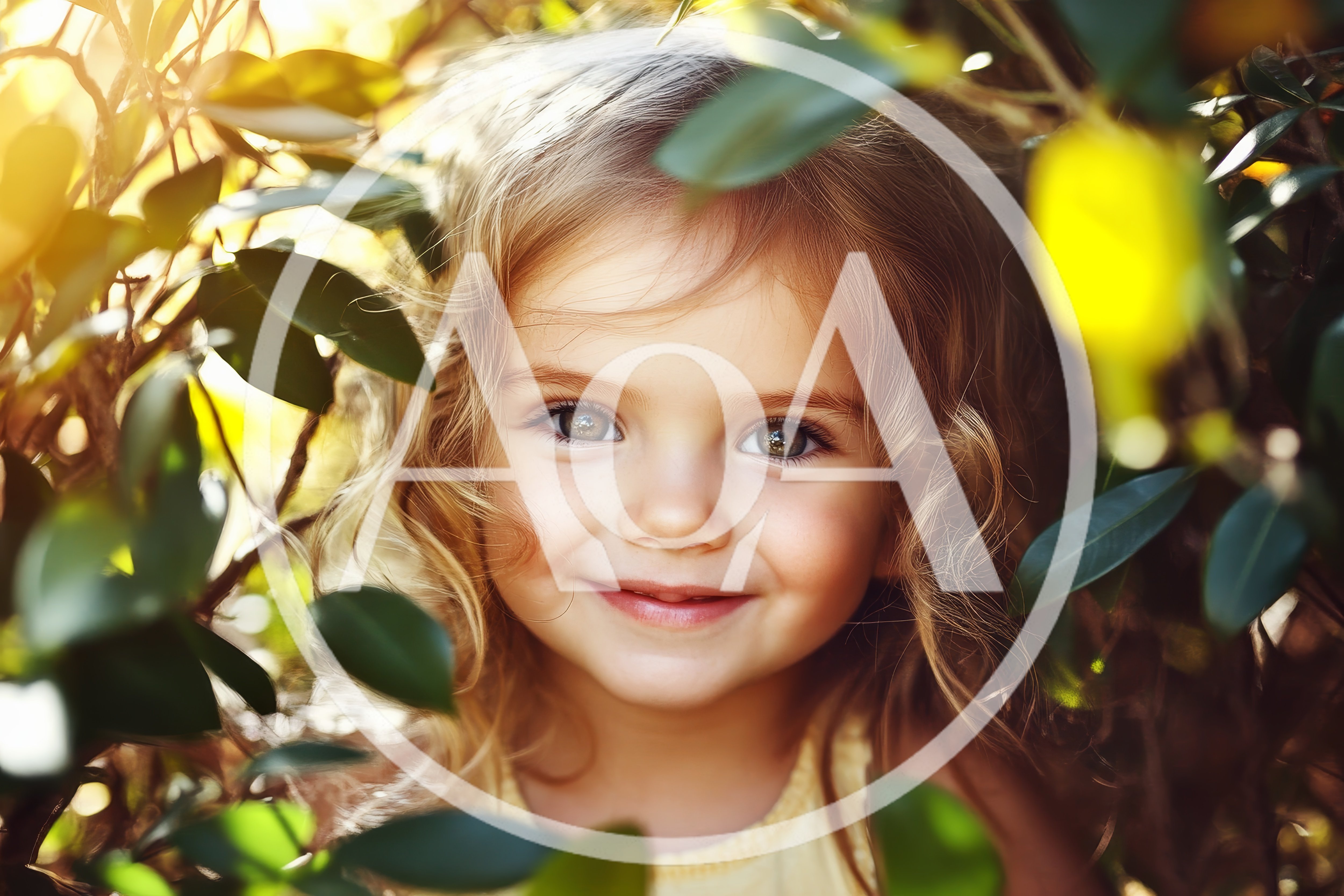 Portrait Of A Smiling Toddler Girl In Nature