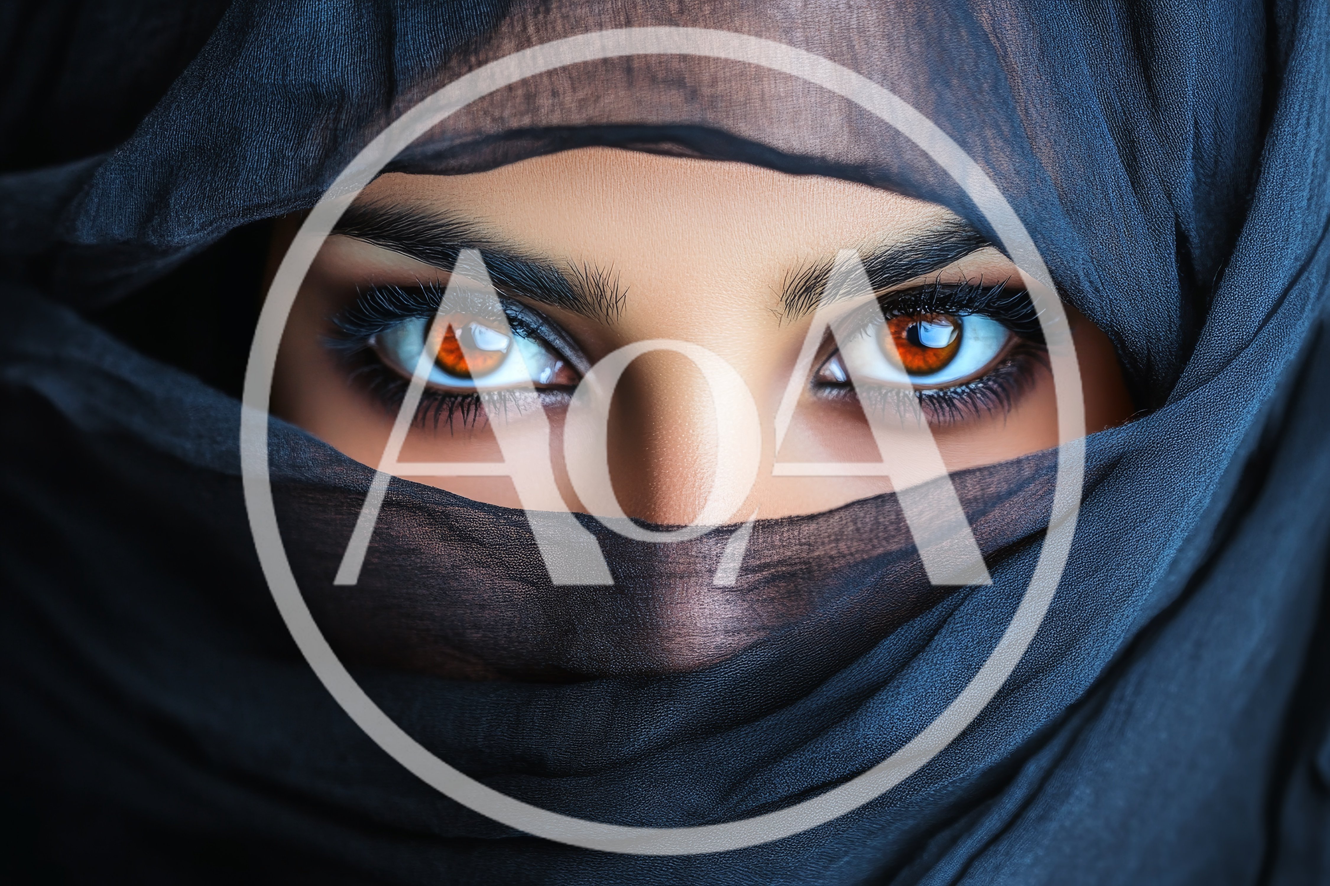 Close Up Portrait Of A Woman Wearing A Hijab