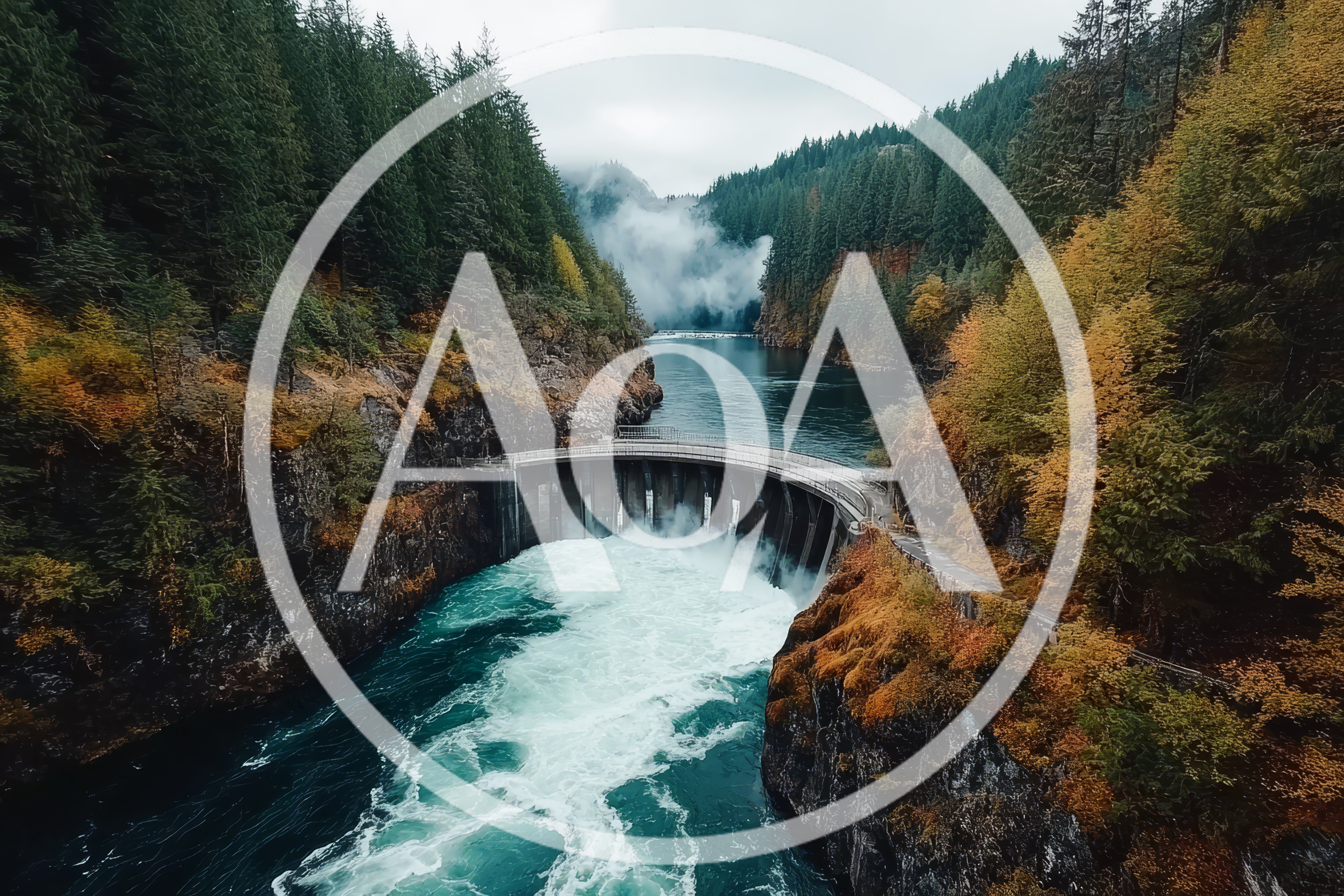 Aerial View Of The Cushman Dam In Washington State
