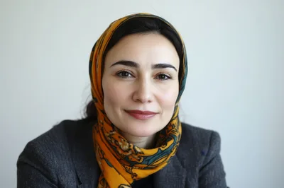 Portrait Of A Professional Woman Wearing A Headscarf