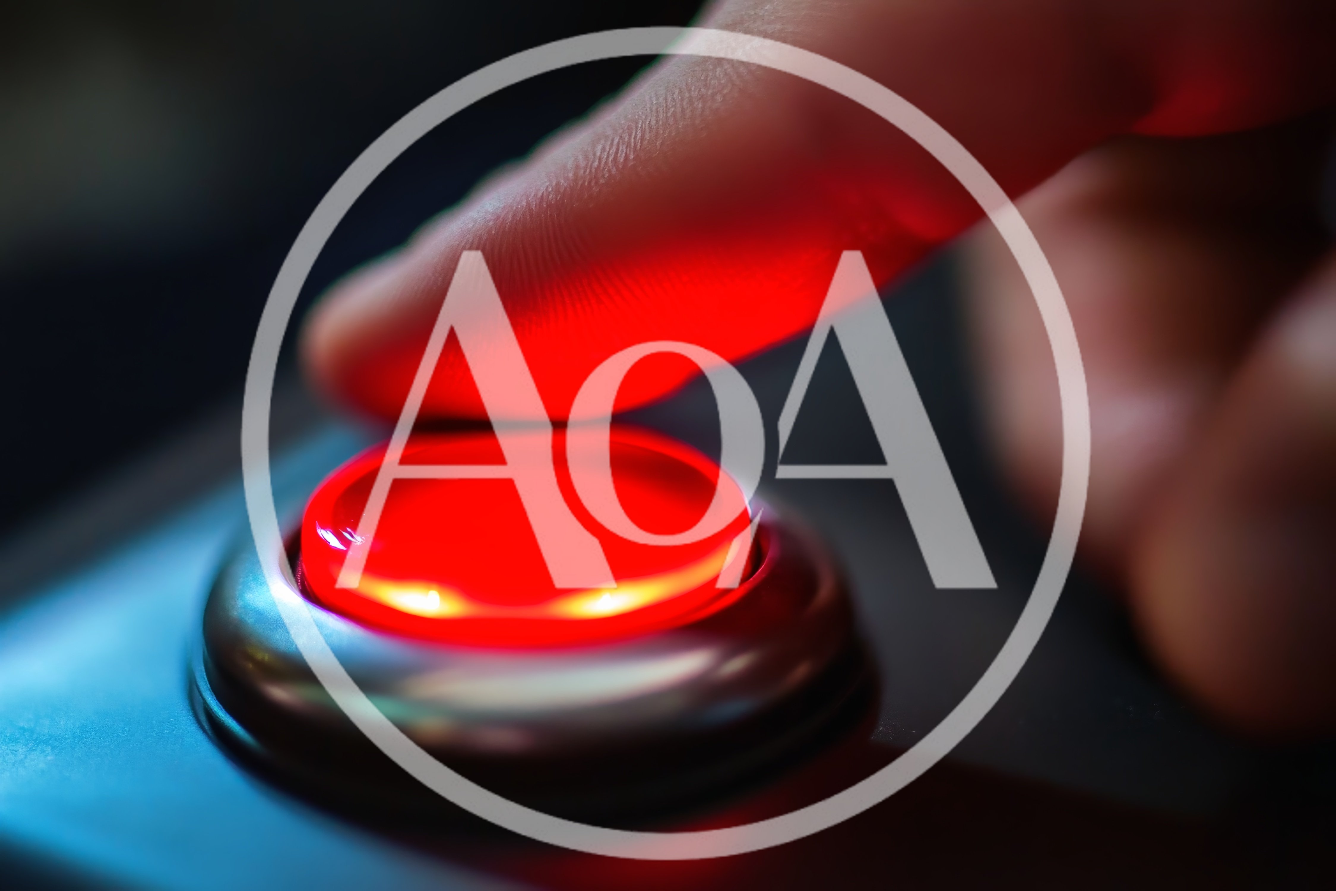 Finger Pressing A Glowing Red Button