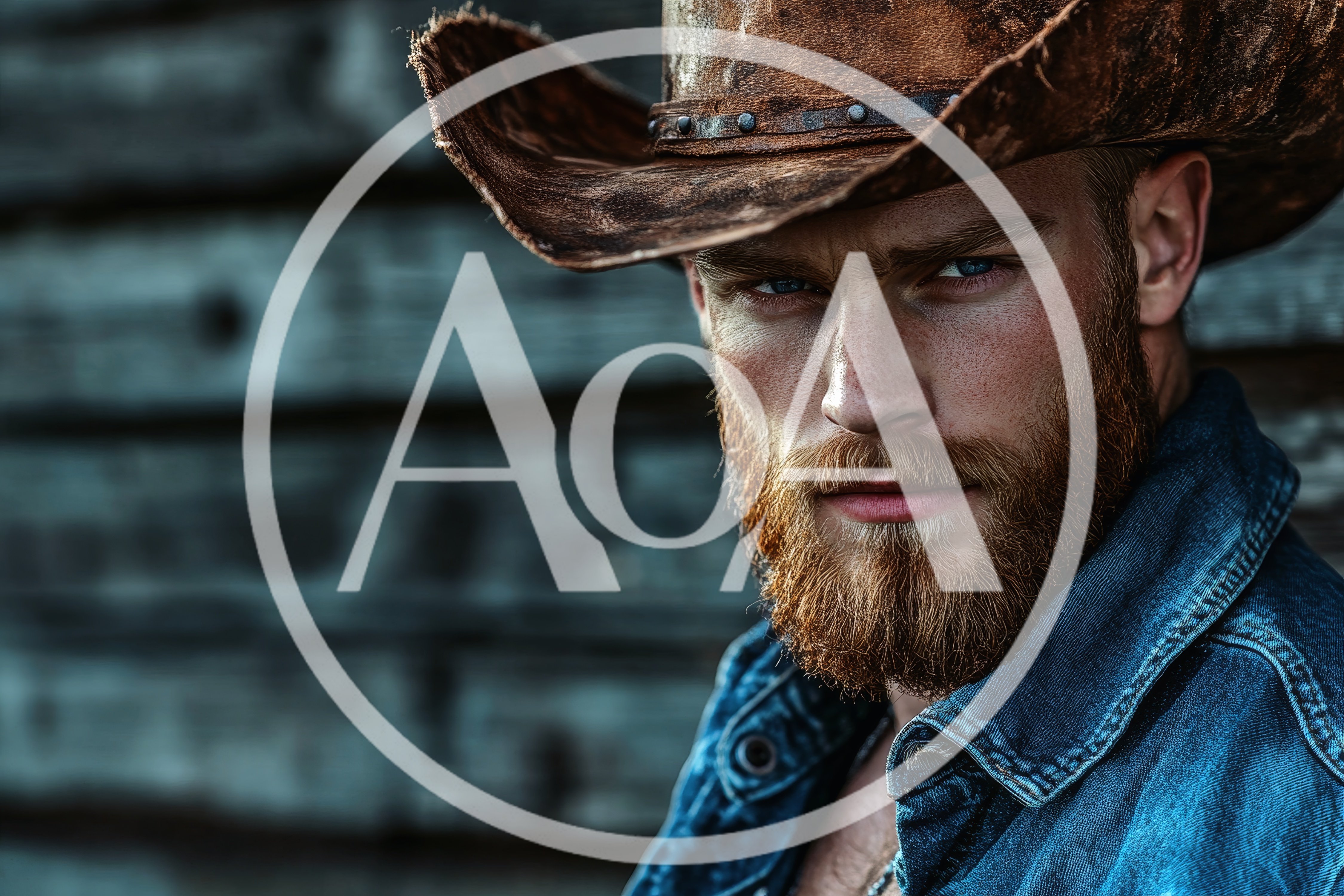 Portrait Of A Rugged Cowboy With A Beard