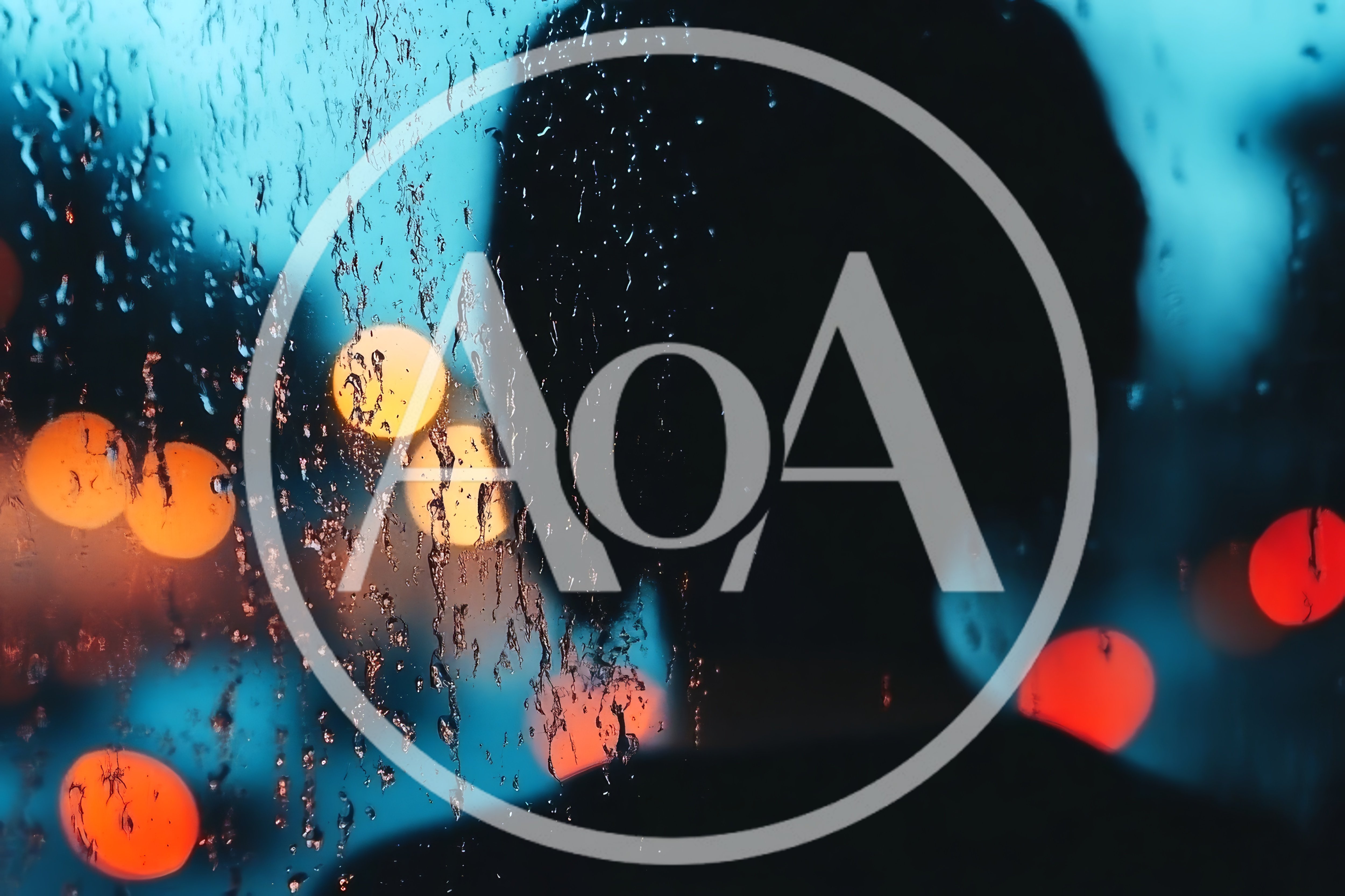 Silhouette Of A Person Looking Through A Rainy Window