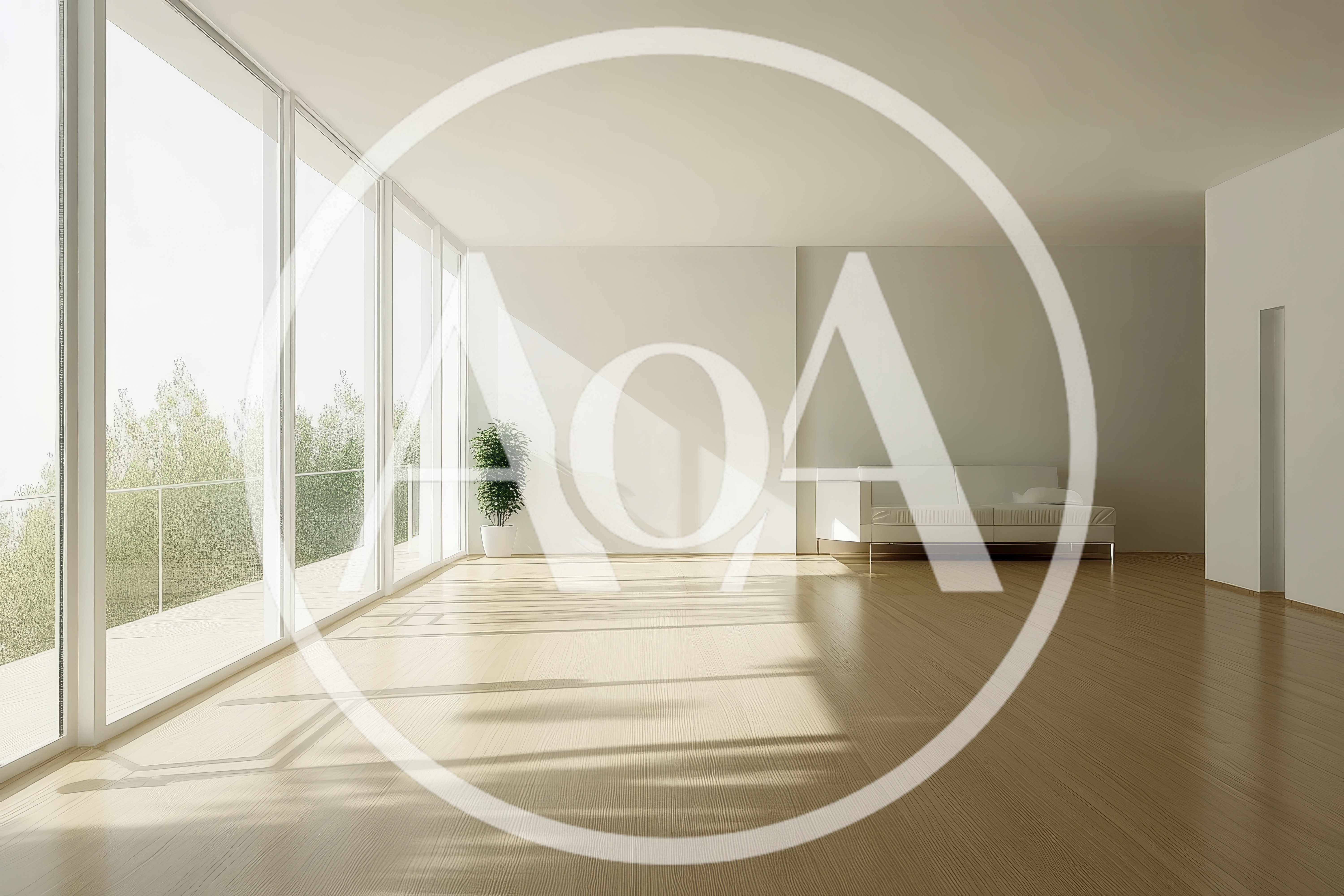 Minimalist Modern Living Room With Large Windows