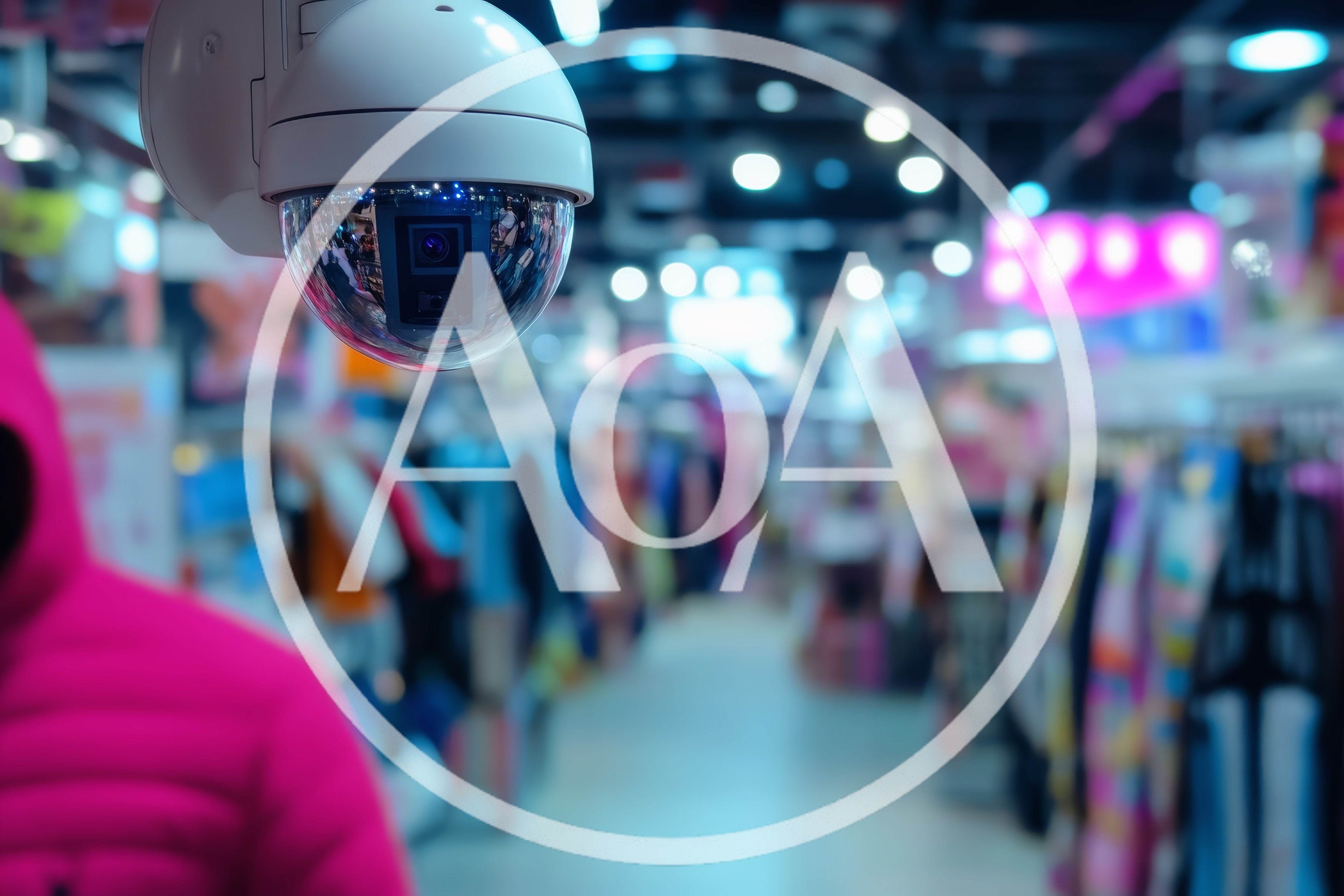 Security Surveillance Camera Inside A Retail Clothing Store