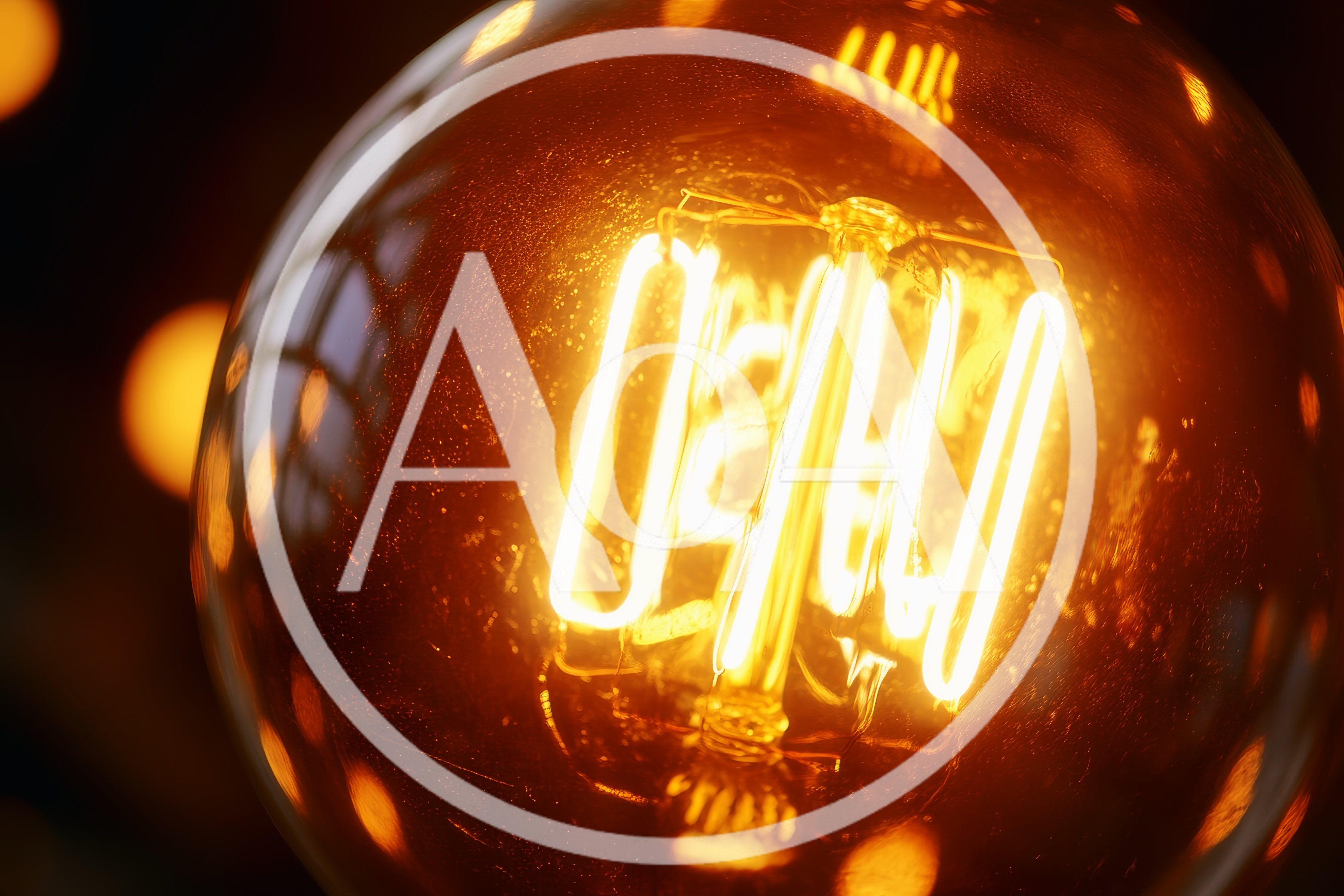 Close Up Of Glowing Vintage Edison Light Bulb