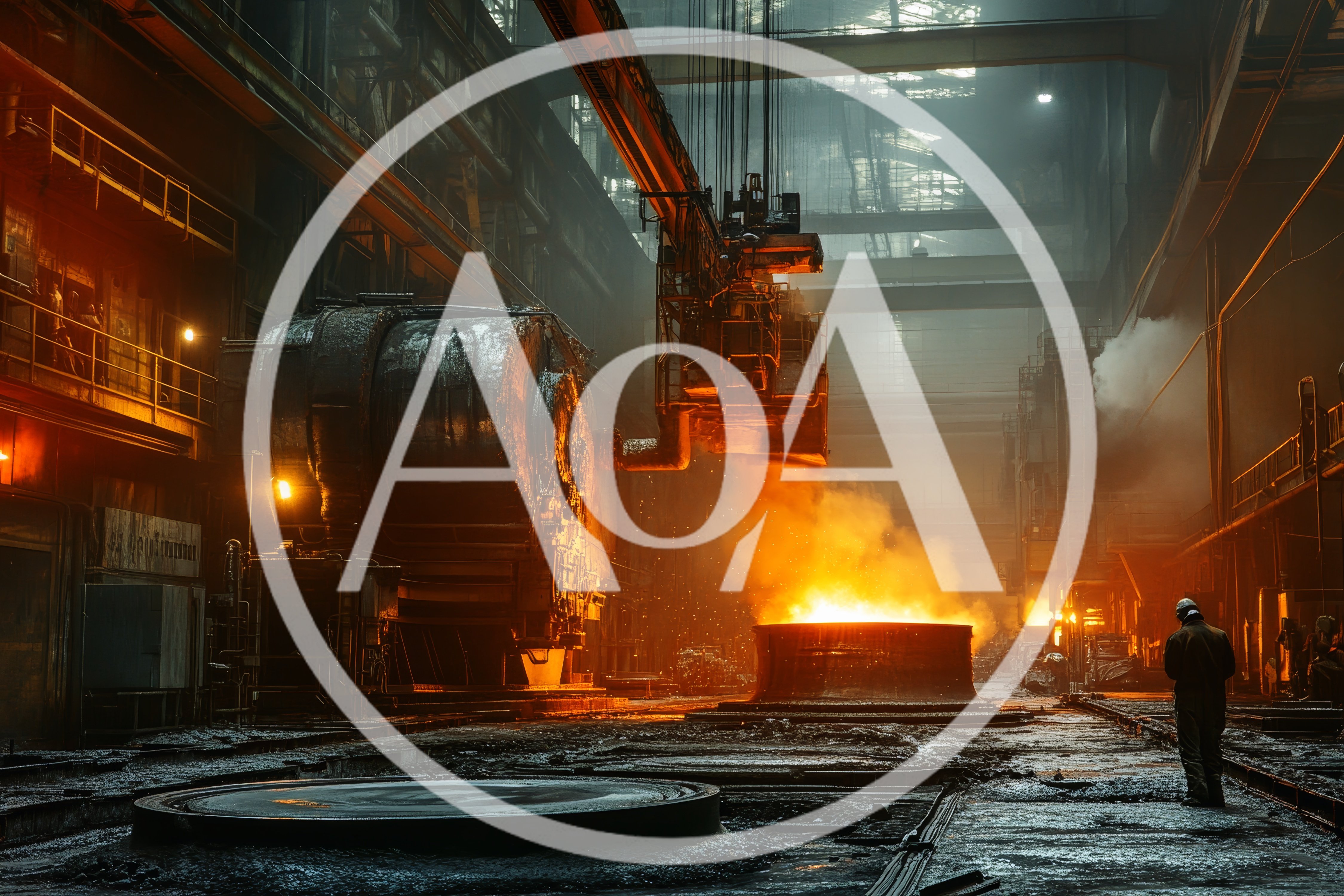 Industrial Steel Mill Molten Metal Casting Process