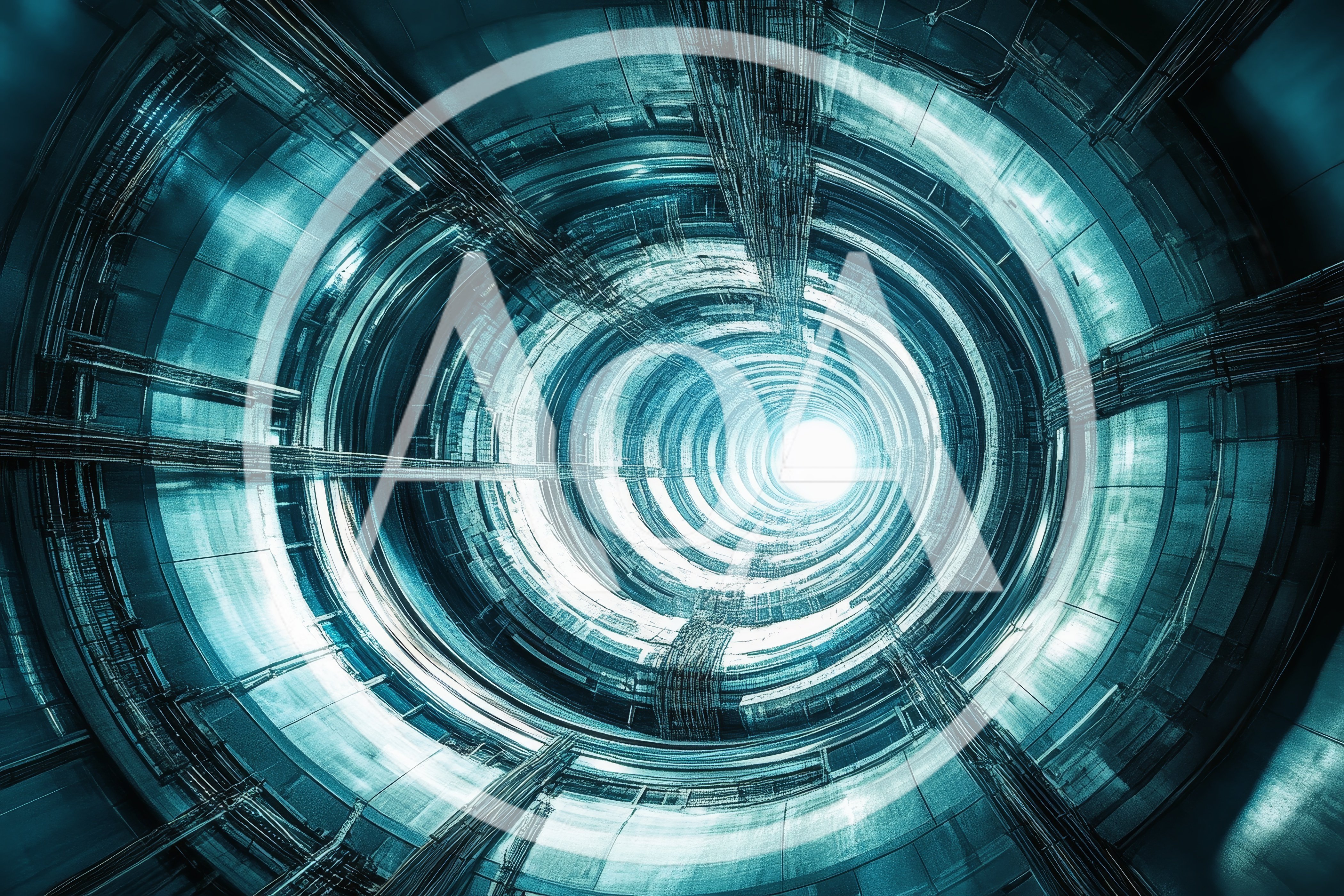 Futuristic Sci-Fi Tunnel With Glowing Light At End