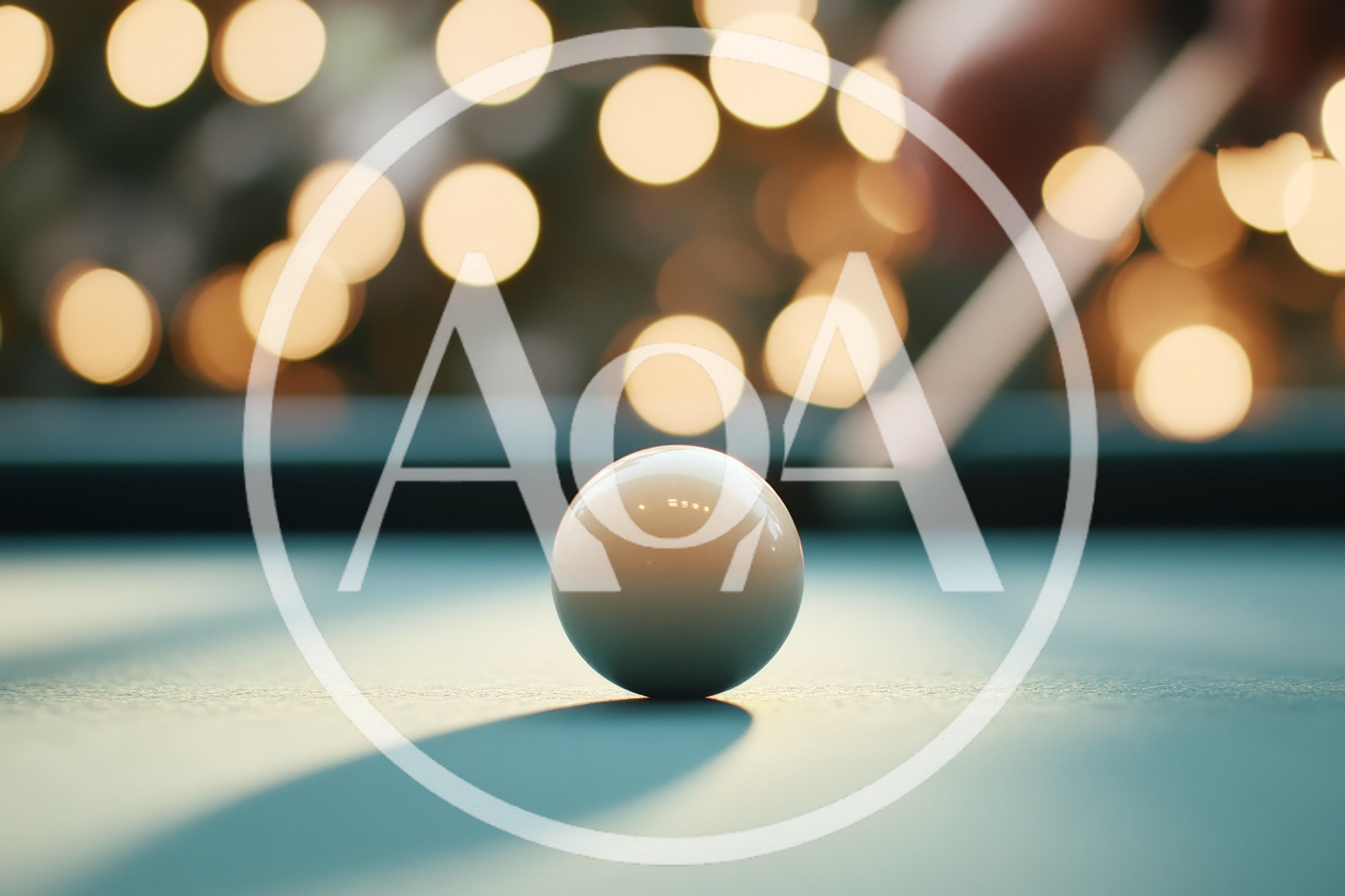 Billiard Cue Aiming At White Cue Ball